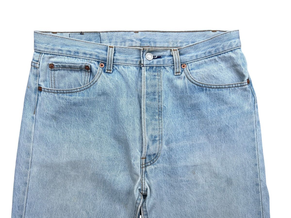 Levi's Vintage 80s Levis 501 Light Wash Denim Jeans 35x31 Size US 35 - 6 Thumbnail