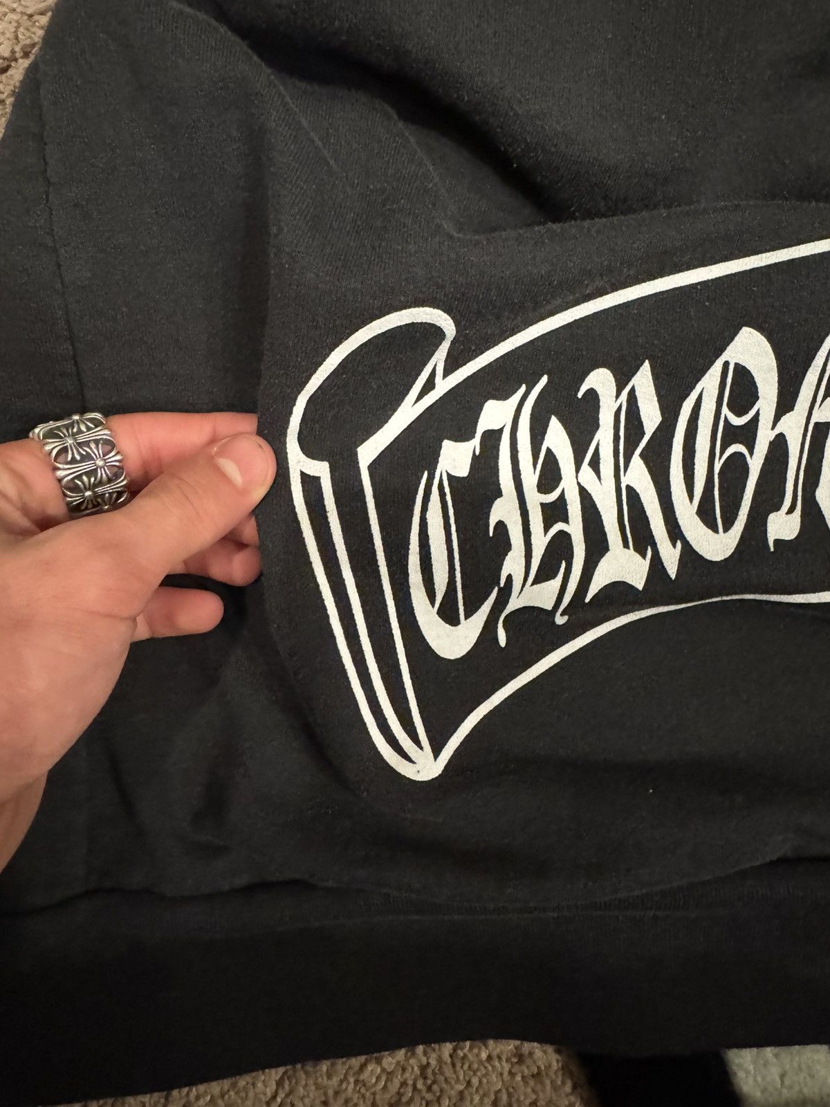 Chrome Hearts CHROME HEARTS 90’S OG SCROLL & DAGGER ZIP UP HOOD VERY RARE Size US M / EU 48-50 / 2 - 8 Thumbnail