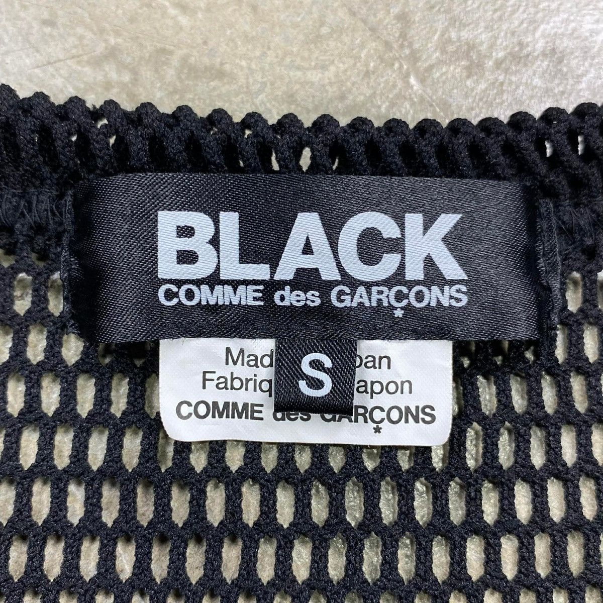 Comme des Garcons Black SS2023 Mesh Jagged Hem Top Size US S / EU 44-46 / 1 - 6 Thumbnail