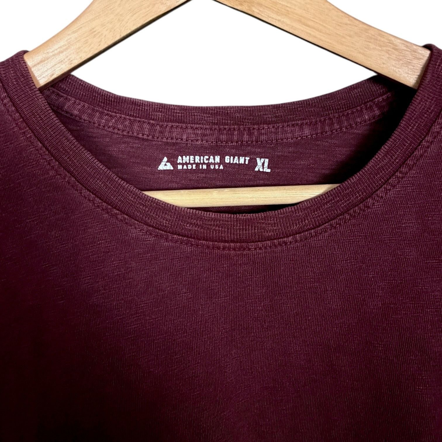 American Giant American Giant Red Maroon Basic T-Shirt Made in USA XL Size US XL / EU 56 / 4 - 3 Thumbnail