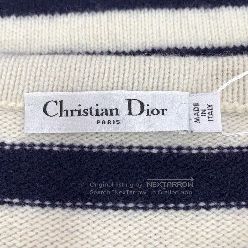 Dior Dior Colour-blocked bee embroidery stripes destroy old woo Size XXS / US 00 / IT 34 - 6 Thumbnail