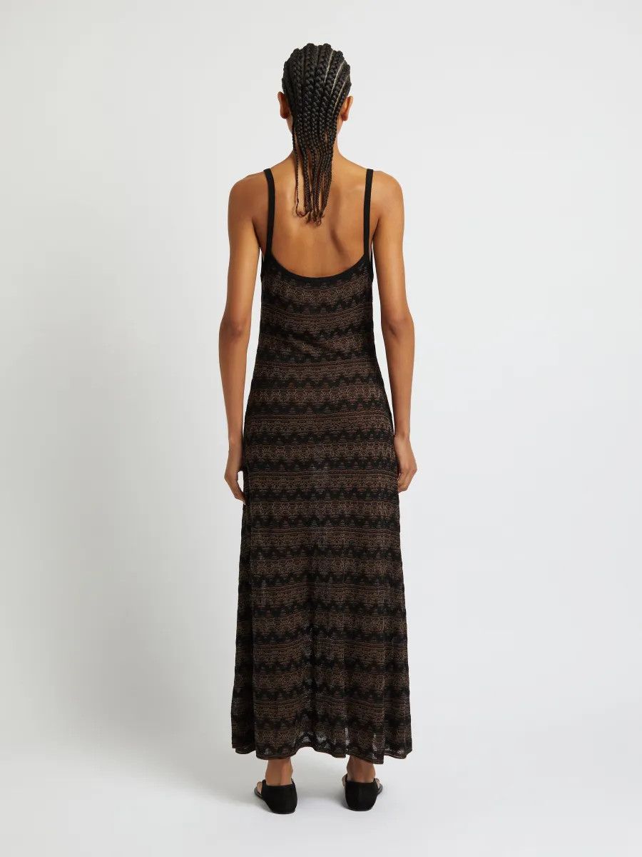 Christopher Esber o1mle1224 Palais Knit Cami Dress in Black Cocao Size L / US 10 / IT 46 - 4 Thumbnail