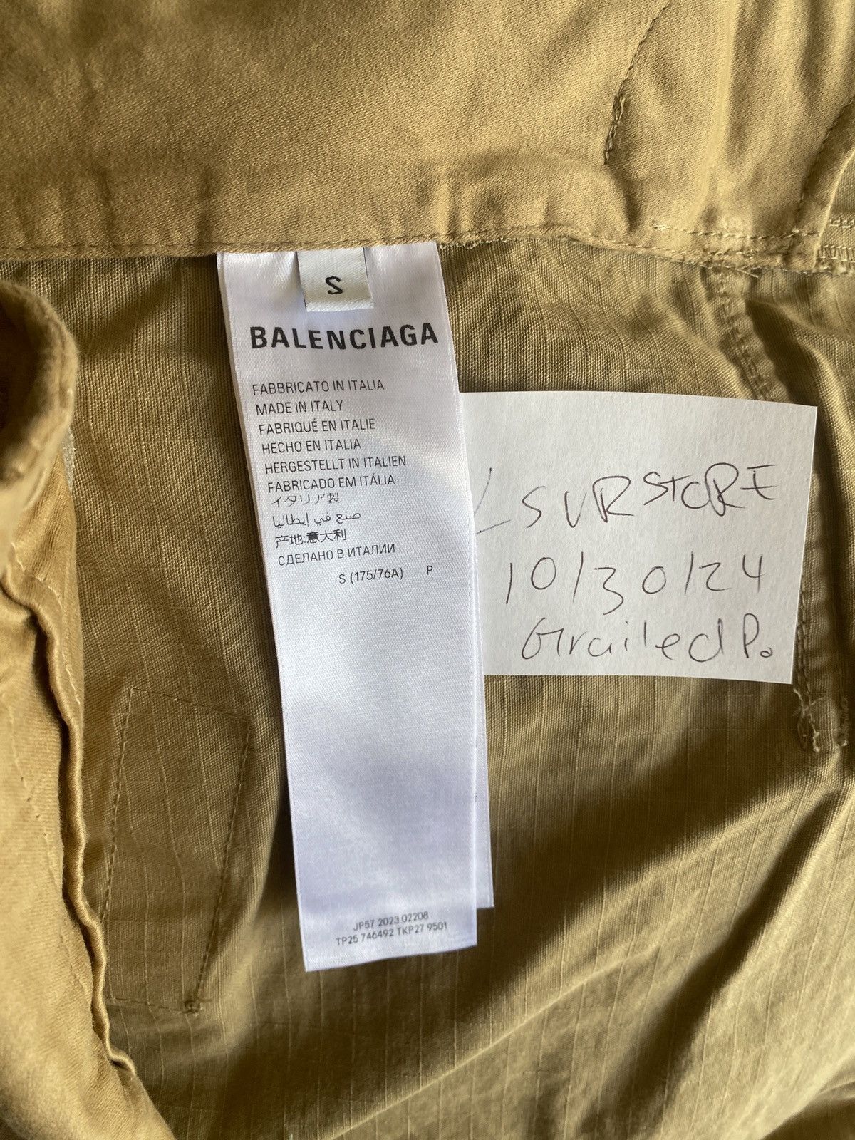 Balenciaga Balenciaga Patch Cotton Wide Cargo Pants Beige Blue Small Size US 30 / EU 46 - 5 Thumbnail