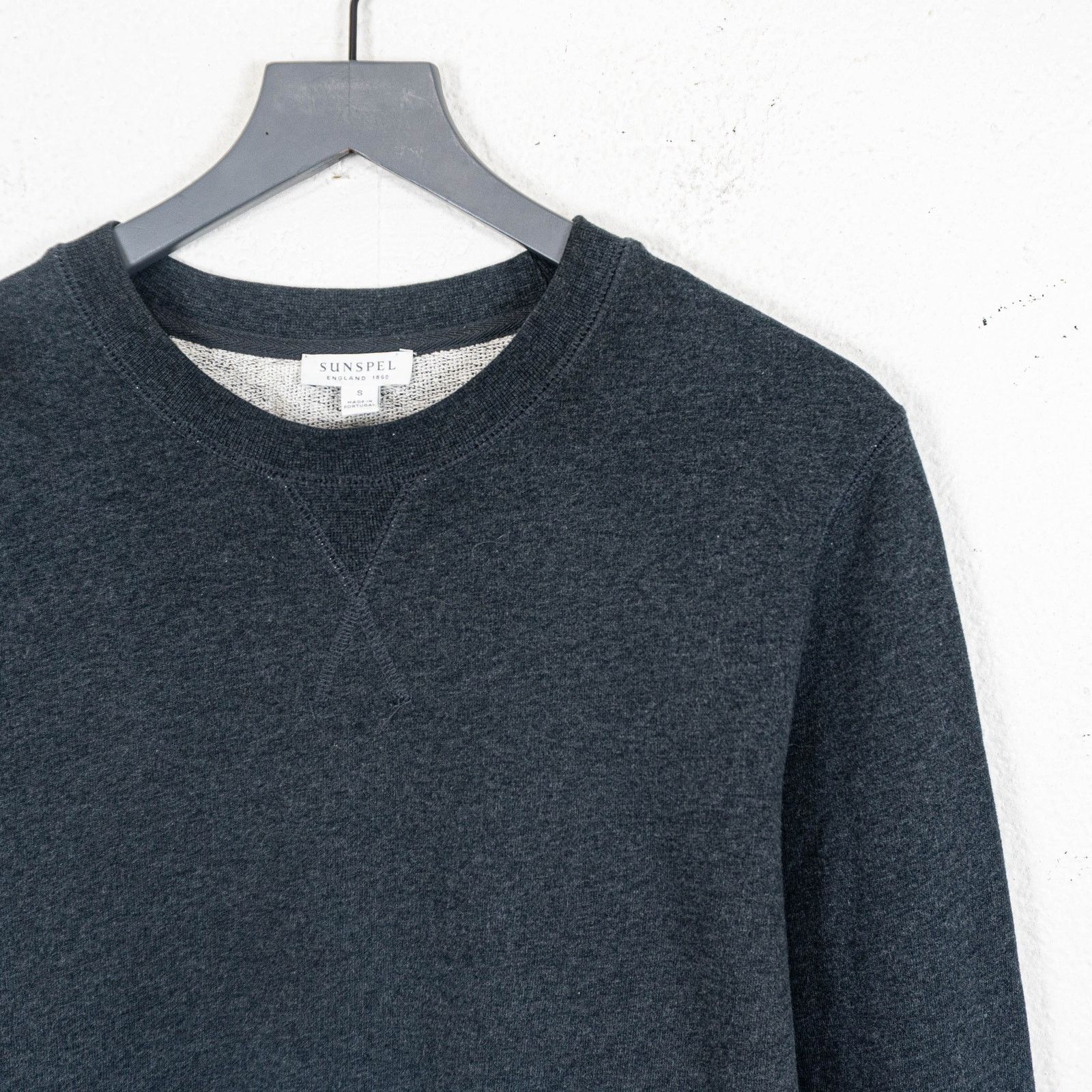 Sunspel Sunspel Loopback Sweatshirt crewneck cotton dark gray Small Size US S / EU 44-46 / 1 - 3 Thumbnail