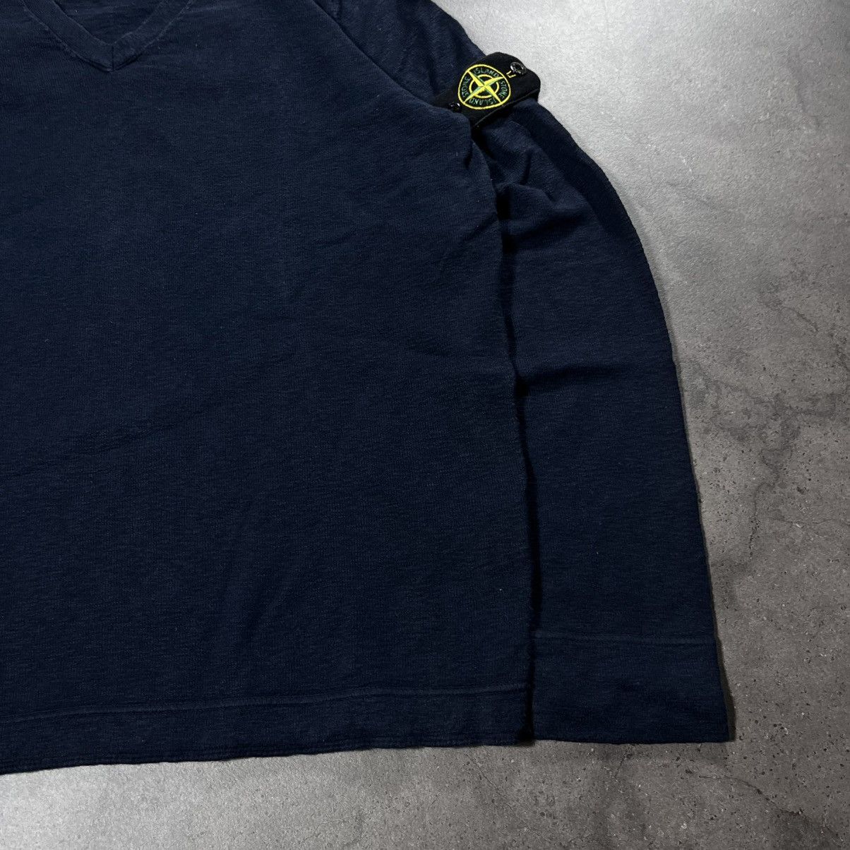 Stone Island Stone Island 00s Vintage Vneck Knit Sweater Massimo Osti Size US L / EU 52-54 / 3 - 5 Thumbnail