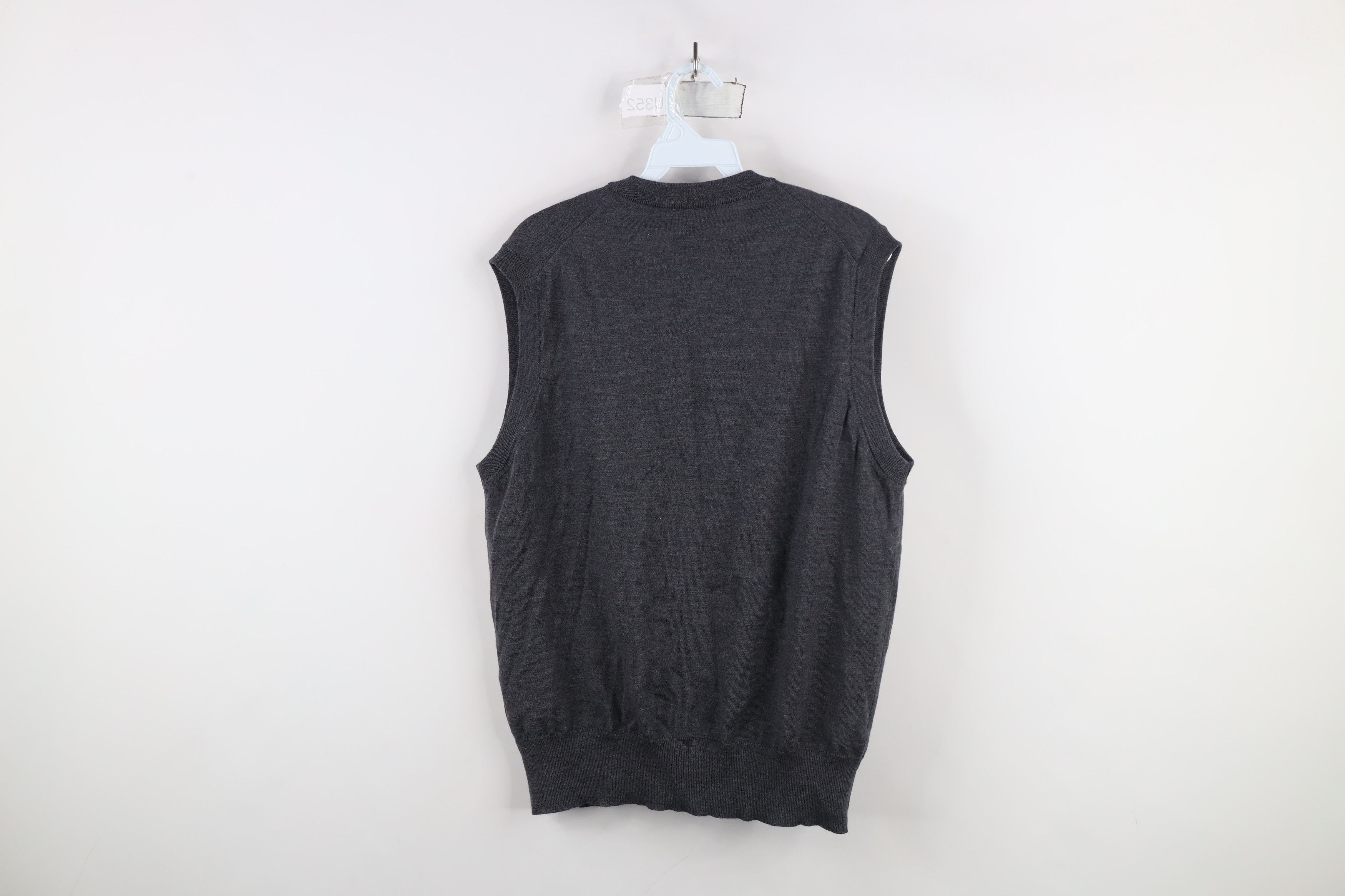 Brooks Brothers × Vintage Vintage Brooks Brothers Merino Wool Knit Sweater Vest Gray Size US L / EU 52-54 / 3 - 9 Thumbnail