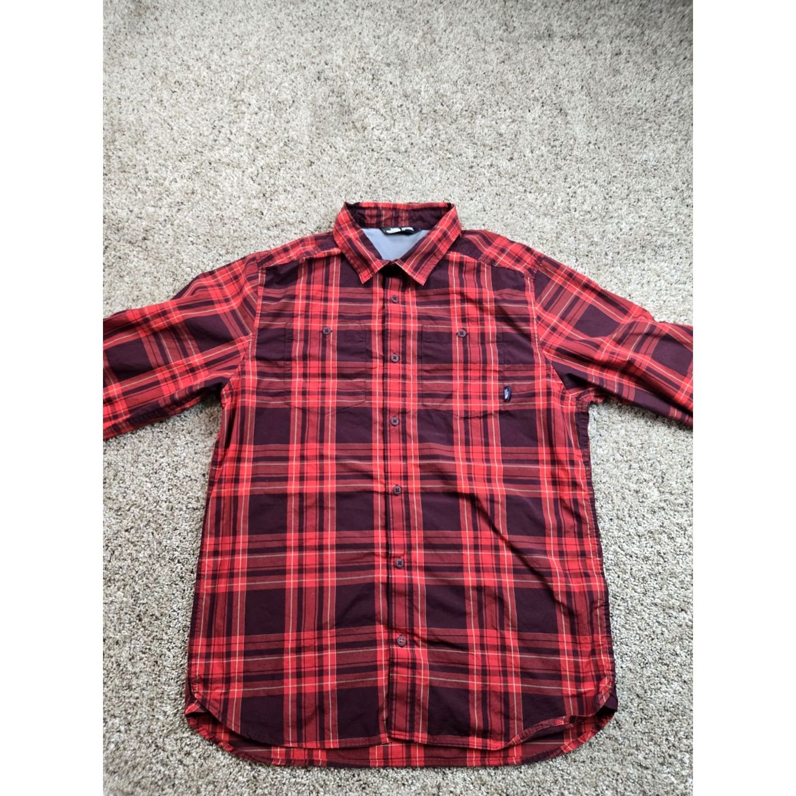 The North Face The North Face Shirt Mens Large Red Plaid Long Sleeve Button Up Roll Sleeve Size US L / EU 52-54 / 3 - 3 Thumbnail