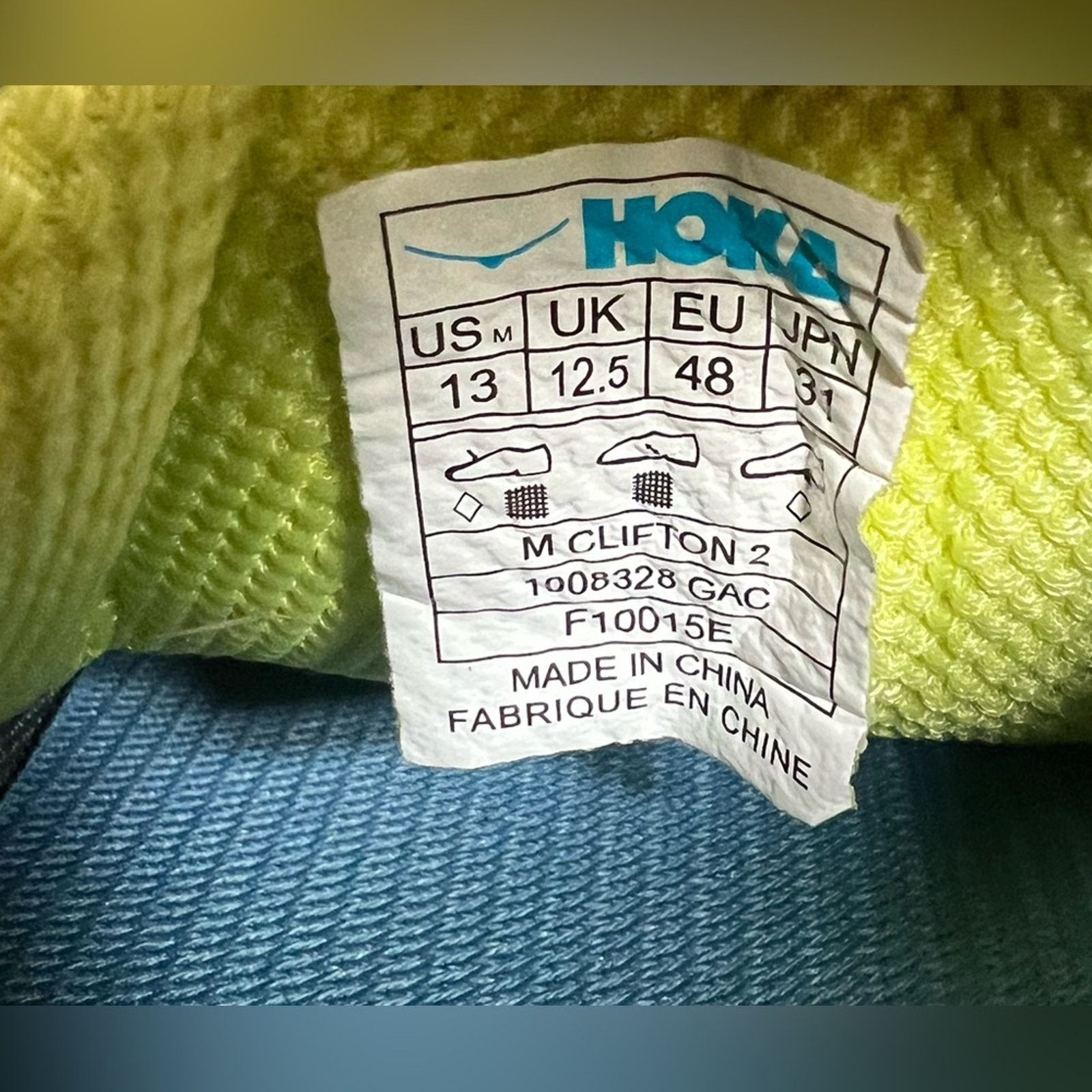 Hoka Hoka Clifton 2 Men’s 13 Grey Acid Yellow Running Shoes EUC Size US 13 / EU 46 - 12 Thumbnail