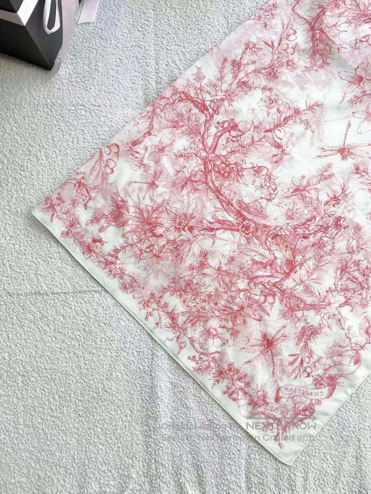 Dior Dior Pink silk scarf| Size ONE SIZE - 1 Thumbnail