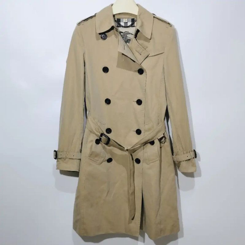 Burberry Burberry Khaki Cotton Women's Trench Coat Size S / US 4 / IT 40 - 1 Thumbnail