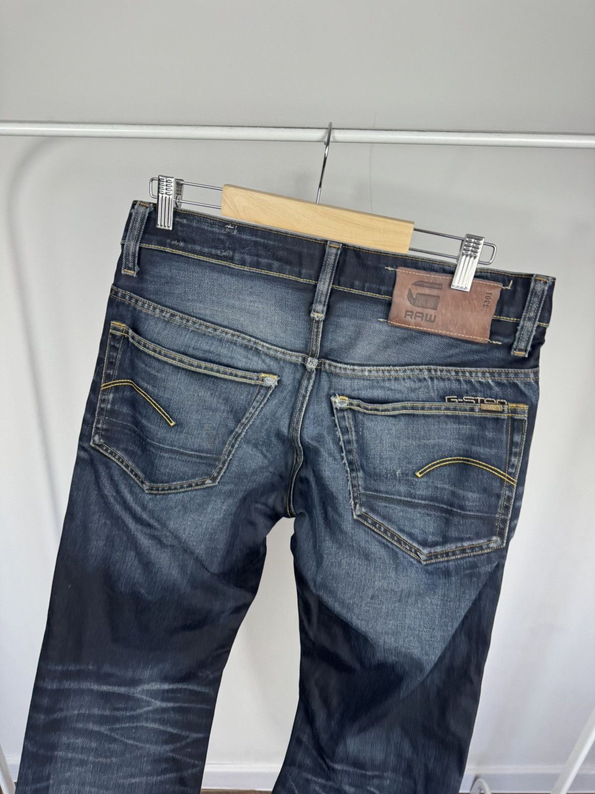 G-Star G Star Raw 3301 Low Tapered Jeans W30 L32 Denim Pants Men Size US 30 / EU 46 - 6 Thumbnail