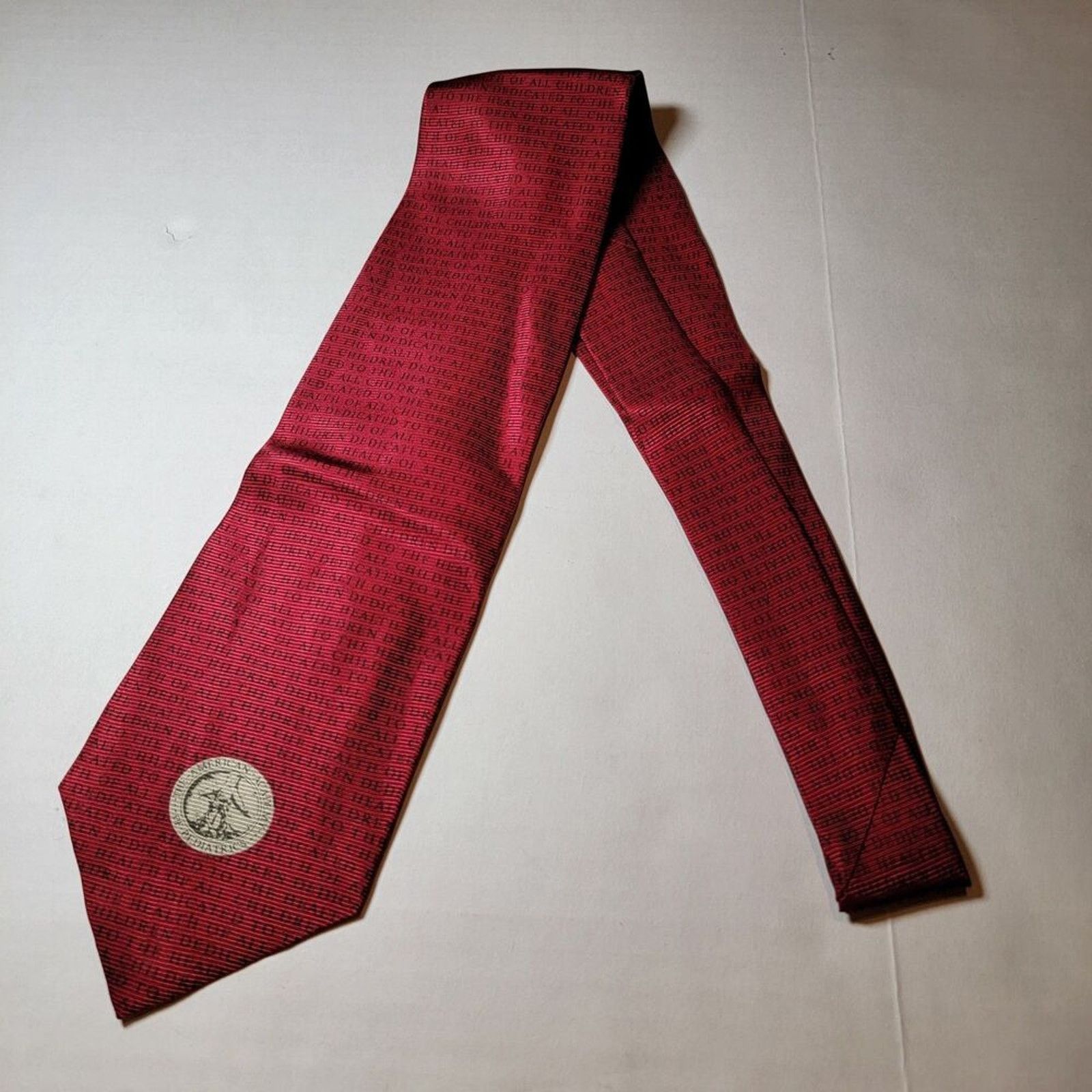 Other American Academy Of Pediatrics Tie Burgundy w/ Logo Silk Size ONE SIZE - 3 Thumbnail