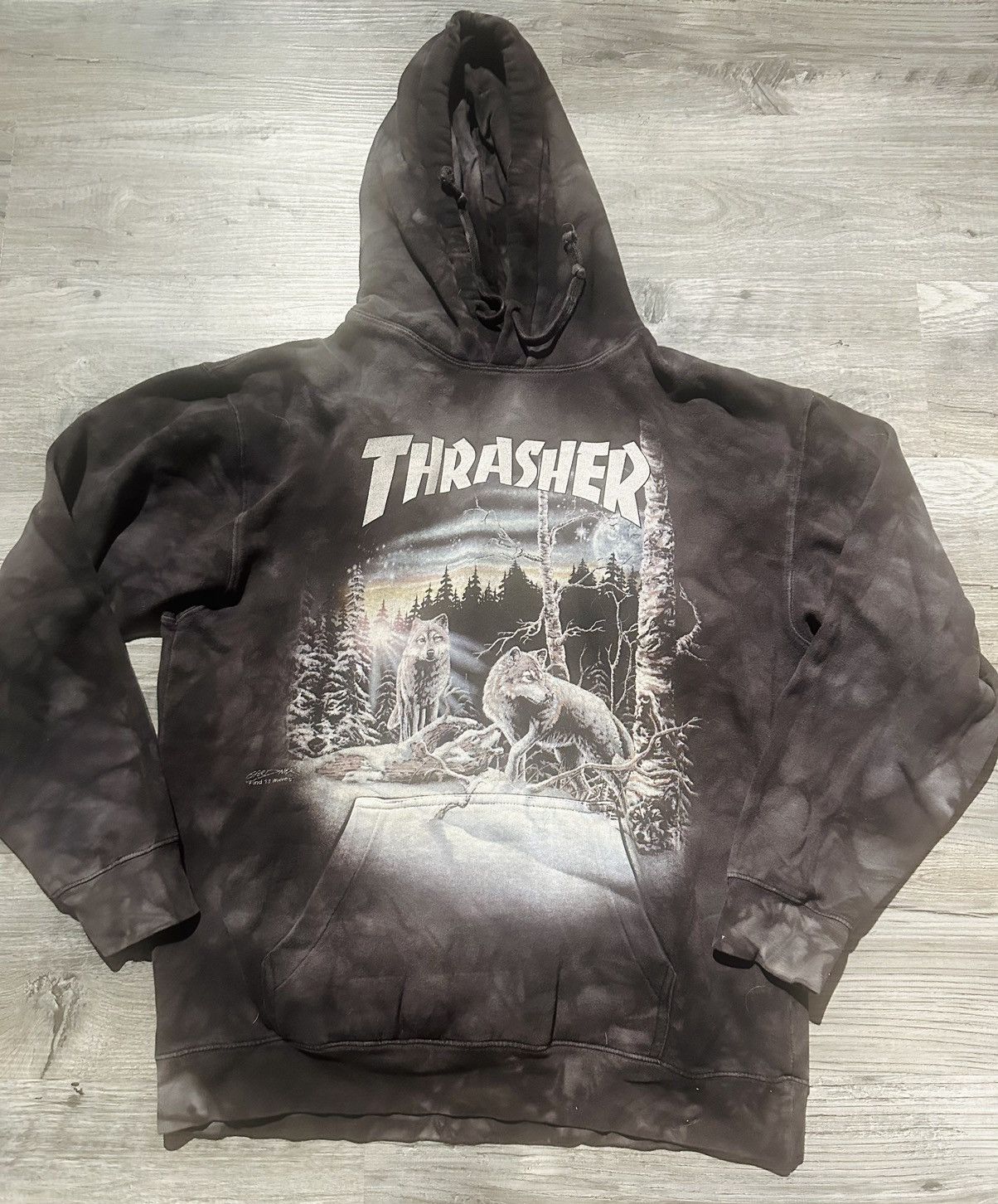 Thrasher wolf hoodie sale