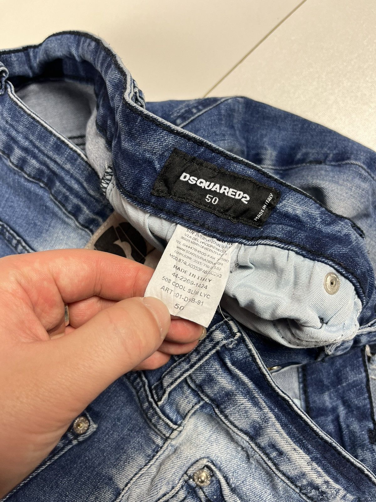 Dsquared2 Vintage Dsquared2 508 Cool Slim Lyc Distressed Denim Pants Size US 34 / EU 50 - 9 Thumbnail