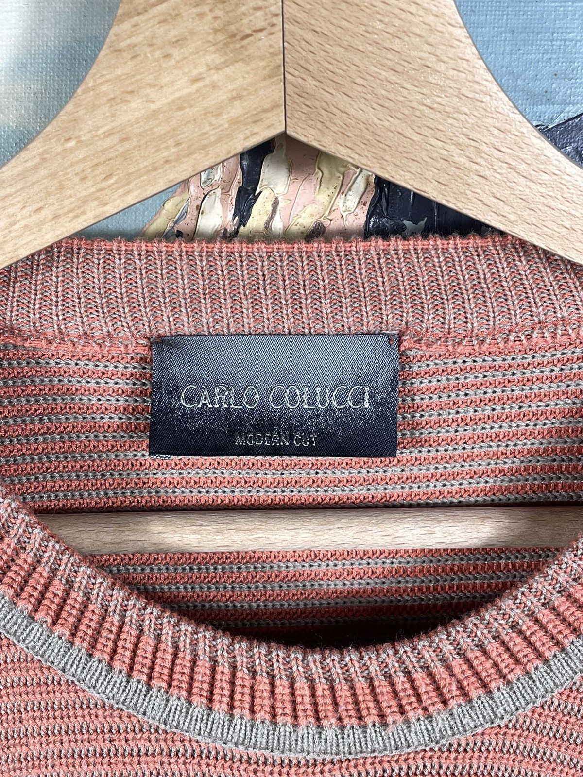 Carlo Colucci × Coogi × Vintage Vintage Carlo Colucci Coogi Style Cable Knitwear Jumper Pull Size US XL / EU 56 / 4 - 6 Thumbnail