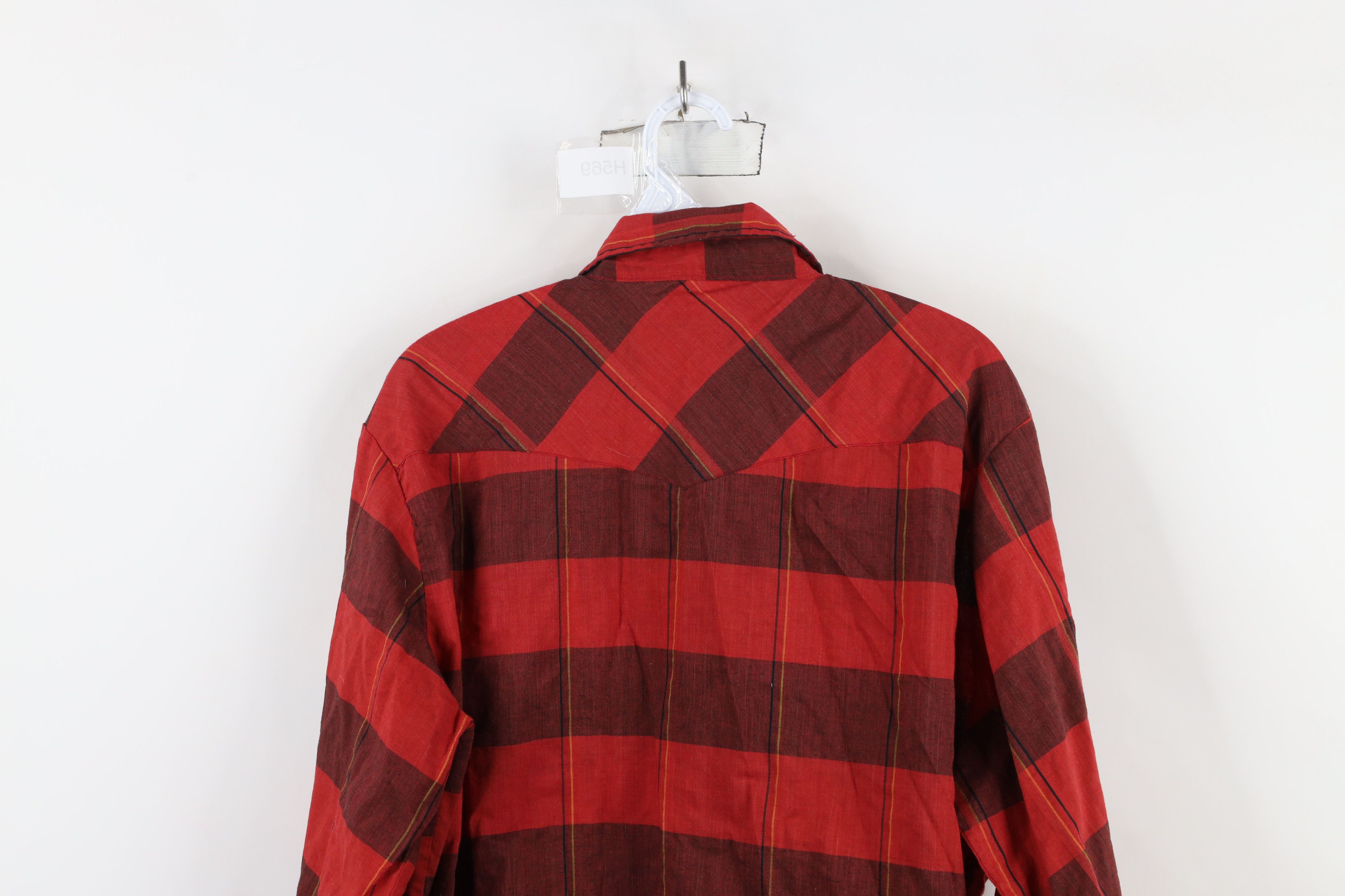 Vintage Vintage 70s Rockabilly Western Cowboy Snap Button Shirt Size US L / EU 52-54 / 3 - 11 Thumbnail
