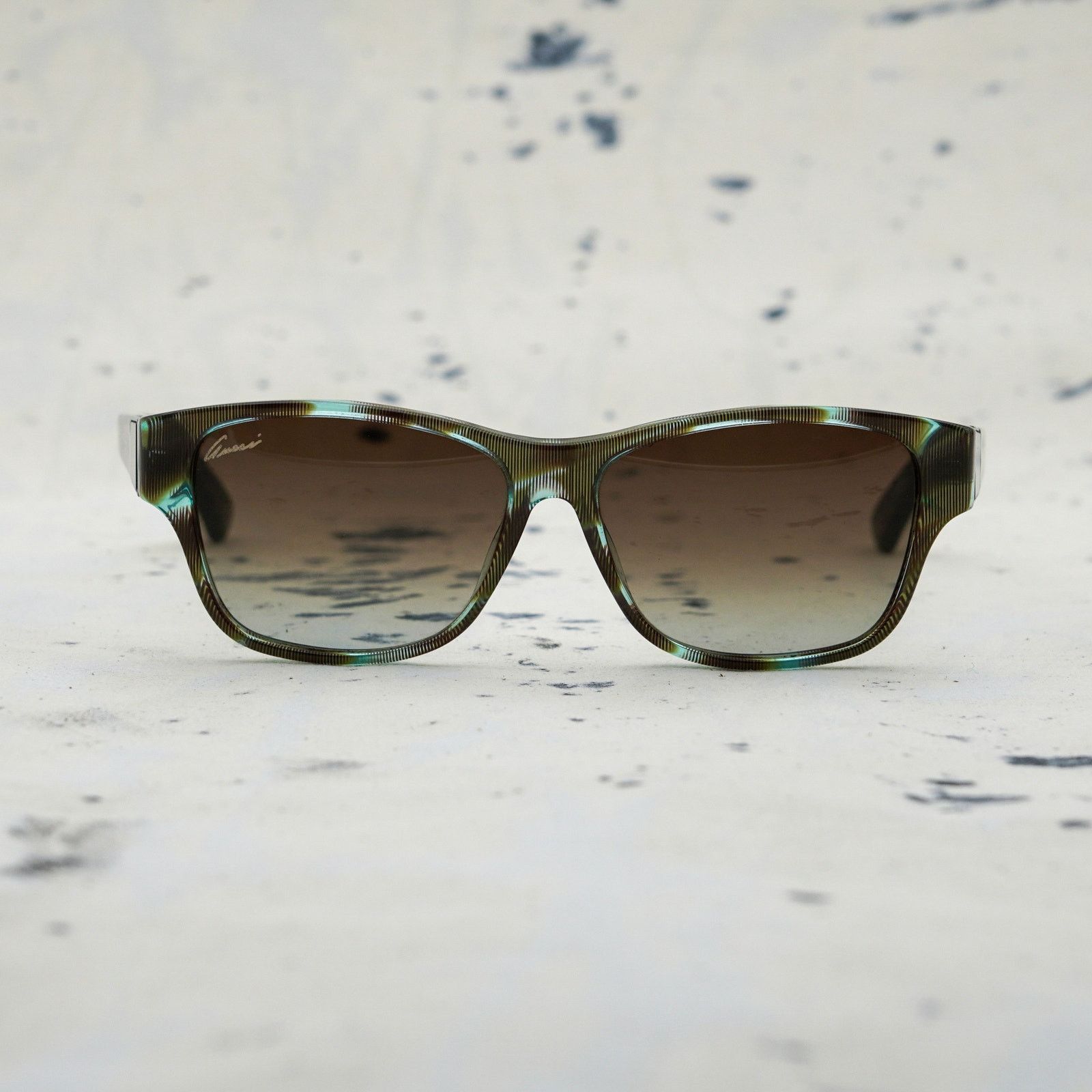 Gucci Vintage gucci gg 3208 logo brown gradient square sunglasses Size ONE SIZE - 2 Thumbnail
