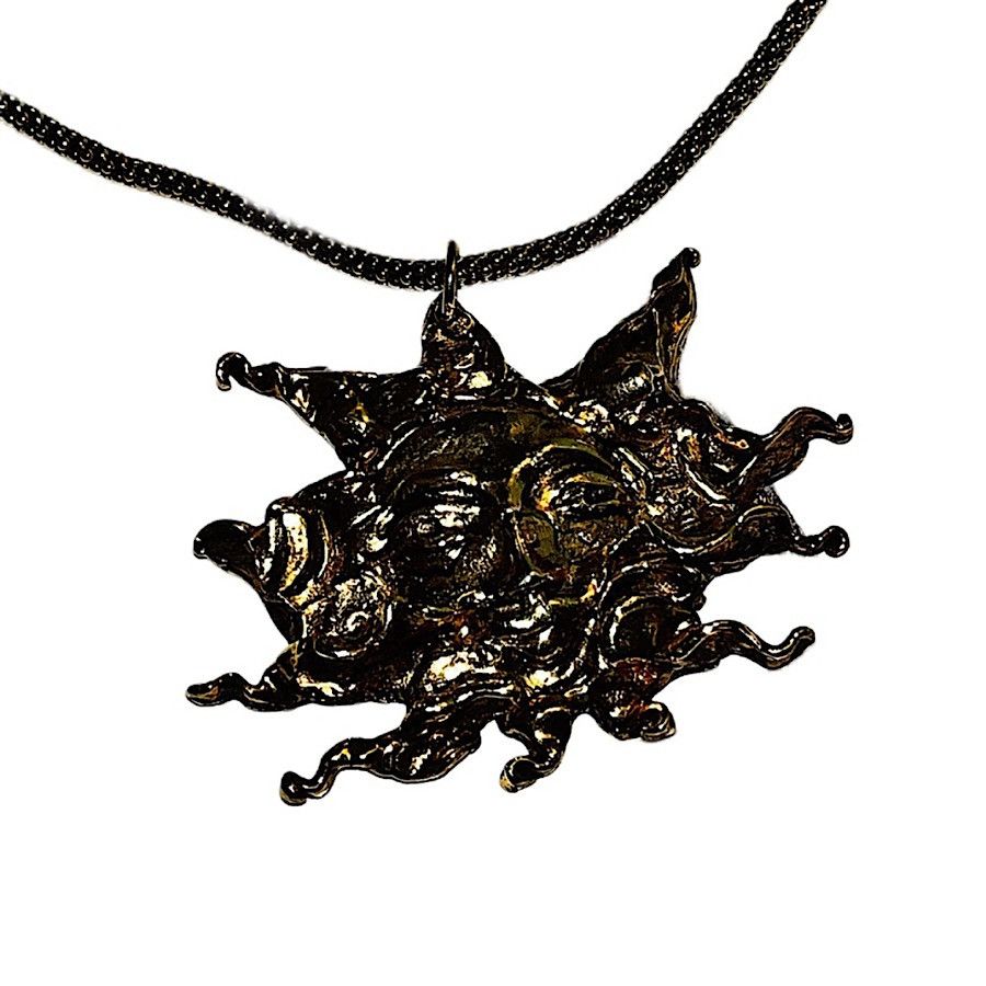Hermes Authentic Vintage Hermès Gold Plated Sun Pendant Necklace Size ONE SIZE - 3 Thumbnail