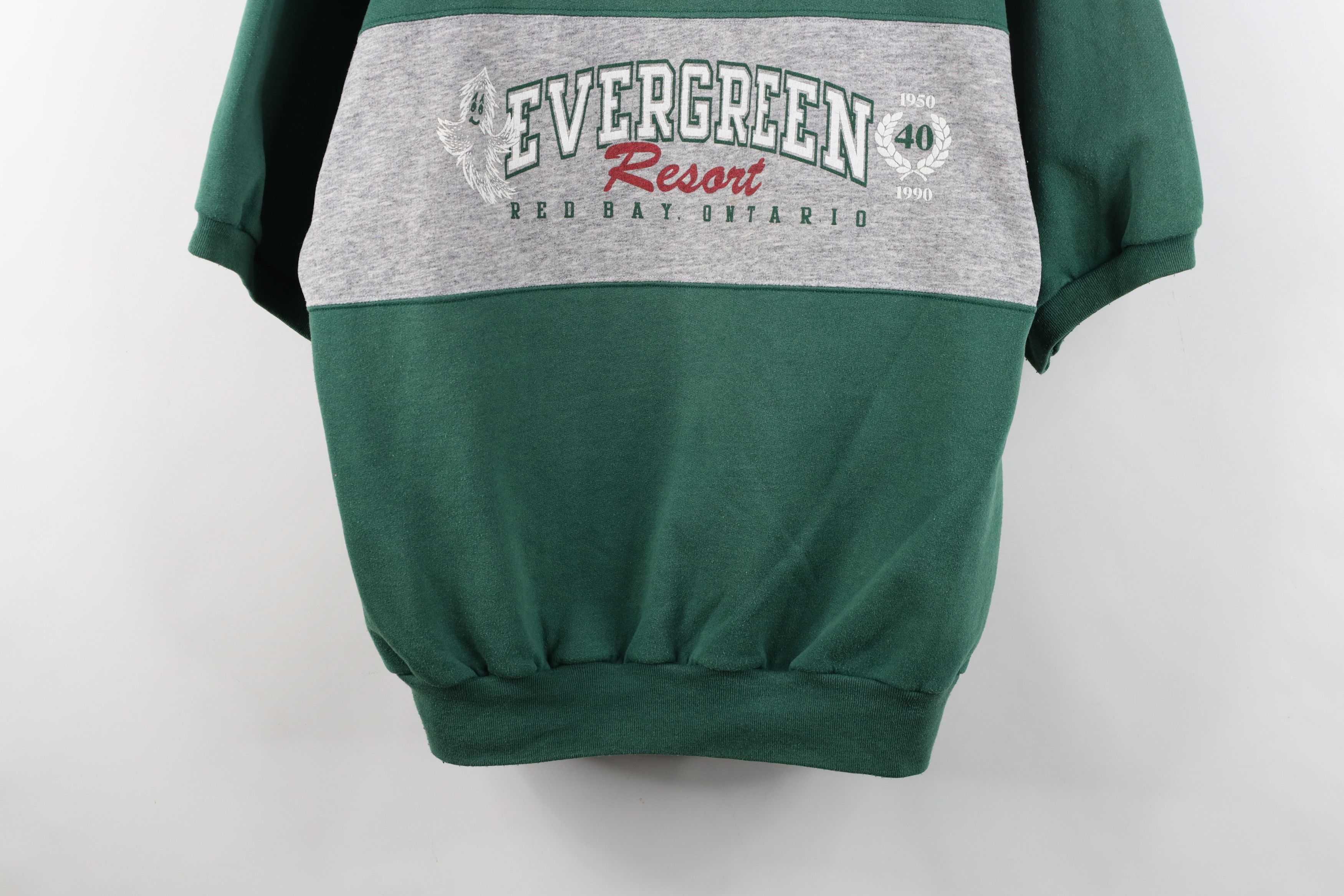 Vintage Vintage 90s Evergreen Red Bay Canada Collared Sweatshirt Size US L / EU 52-54 / 3 - 3 Thumbnail