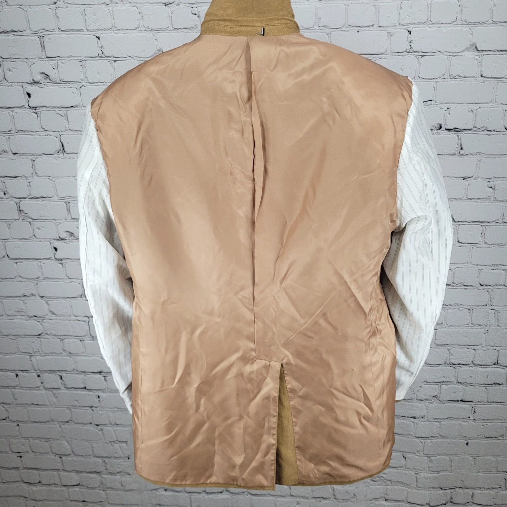 Chaps Chaps Ralph Lauren Tan Microfiber 2 Button Vented Notch Blazer Jacket Size 42 Size 42R - 6 Thumbnail