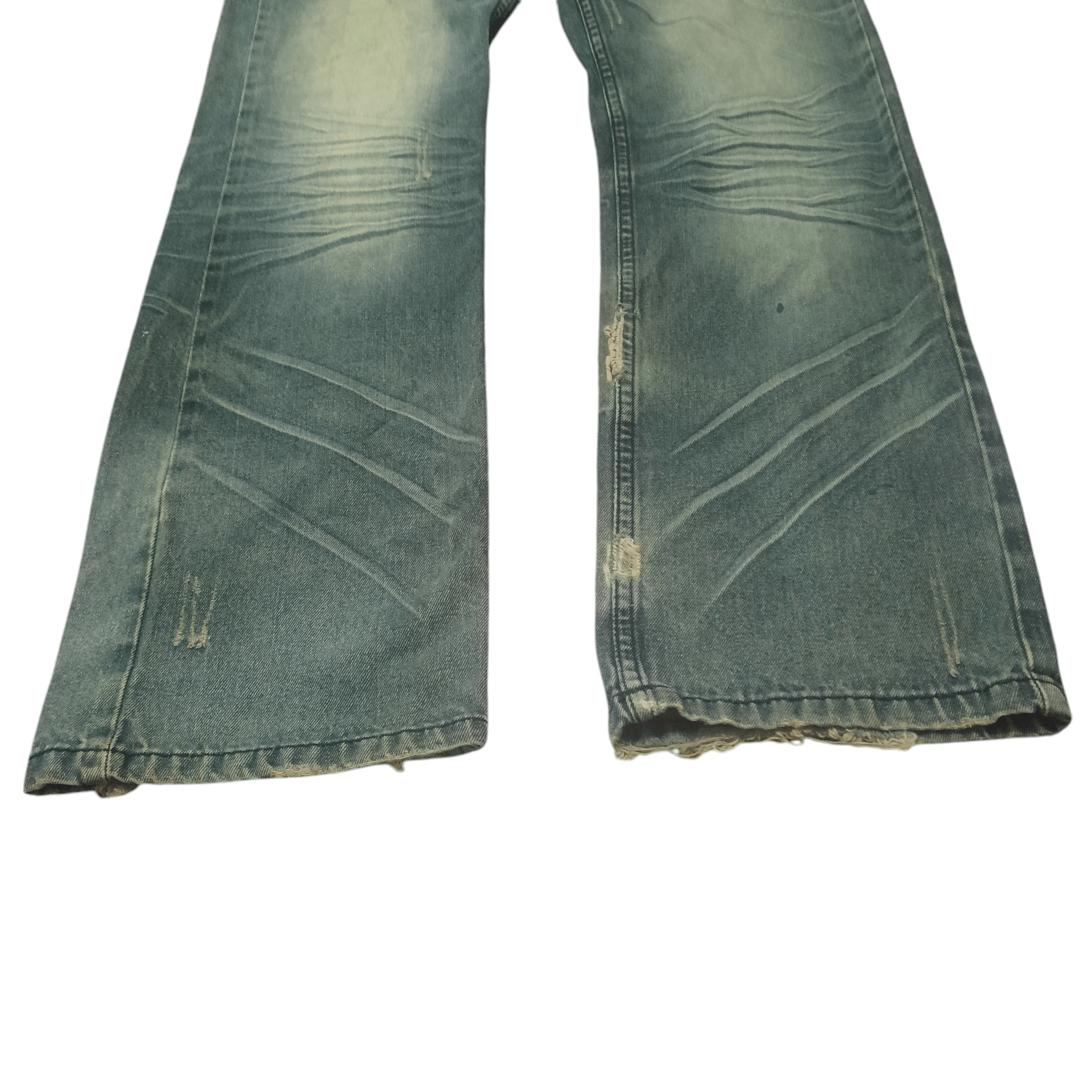 If Six Was Nine Vtg Dowkedow japanese flare jeans Rare Lighting Bolt Design Size US 32 / EU 48 - 10 Thumbnail