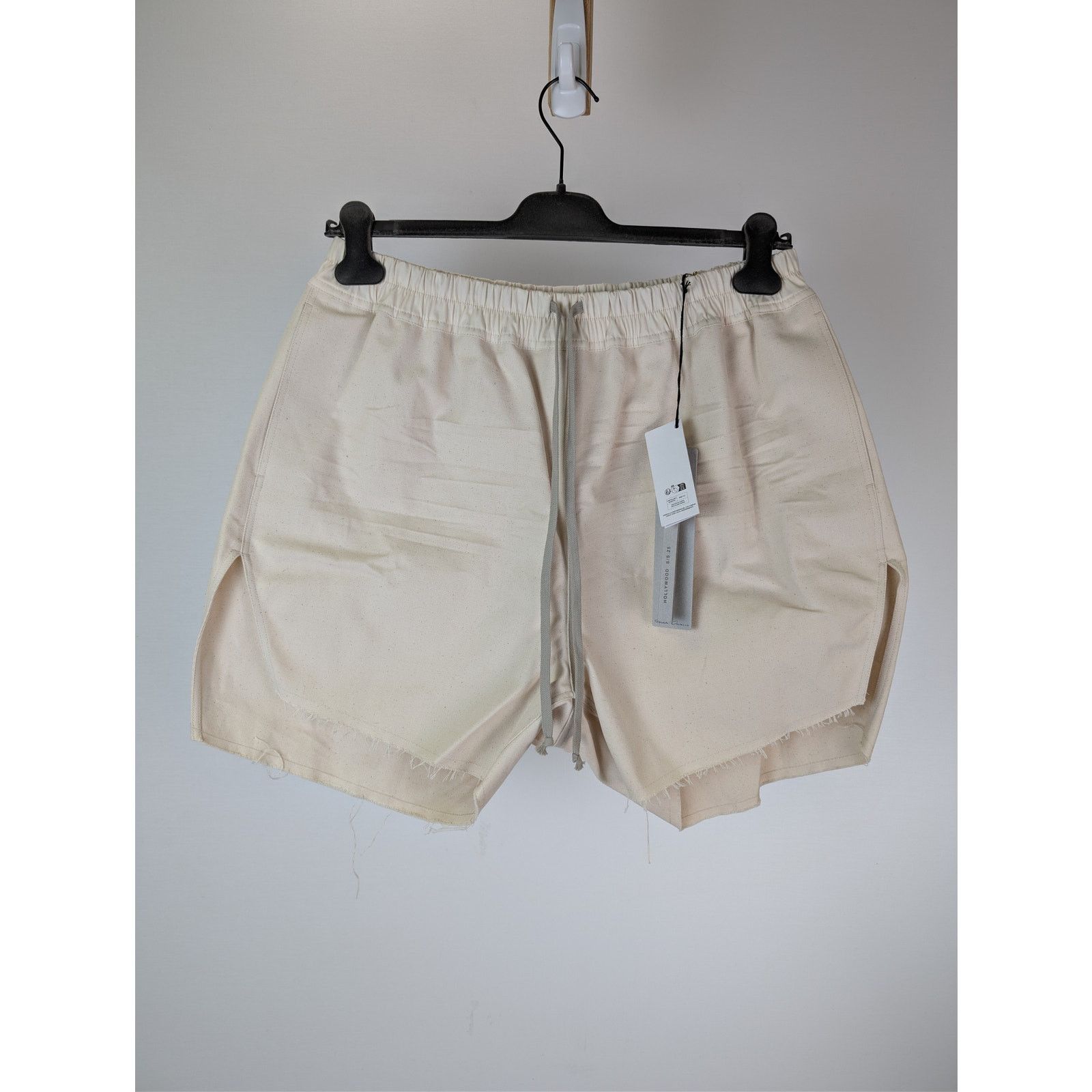 Rick Owens o1rshd1 Cotton Canvas Boxer Shorts in Beige Size US 38 / EU 54 - 8 Thumbnail