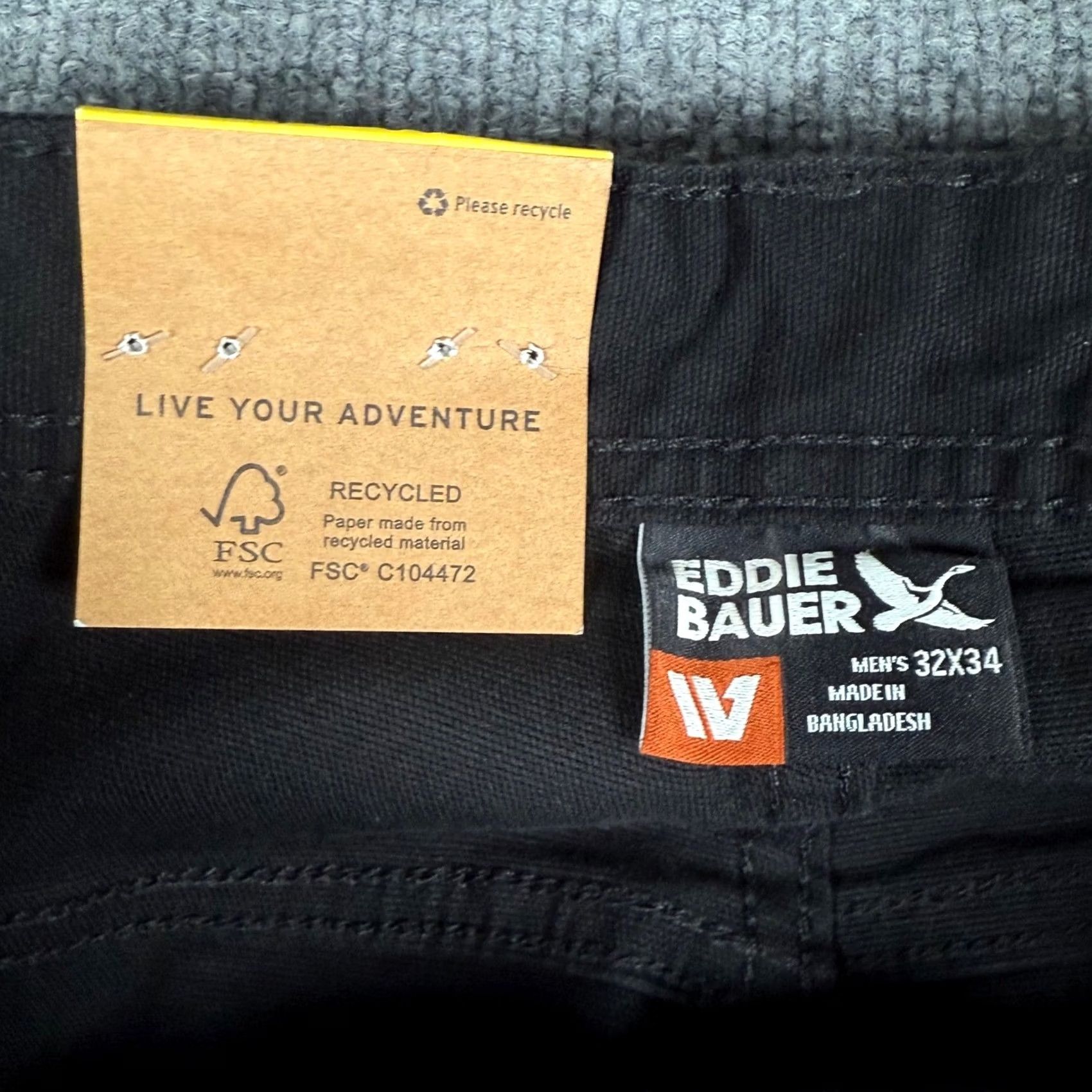 Eddie Bauer Eddie Bauer Canvas Utility Pants Mens 32x34 Black Stretch Outdoor Work Gorpcore Size US 32 / EU 48 - 4 Thumbnail