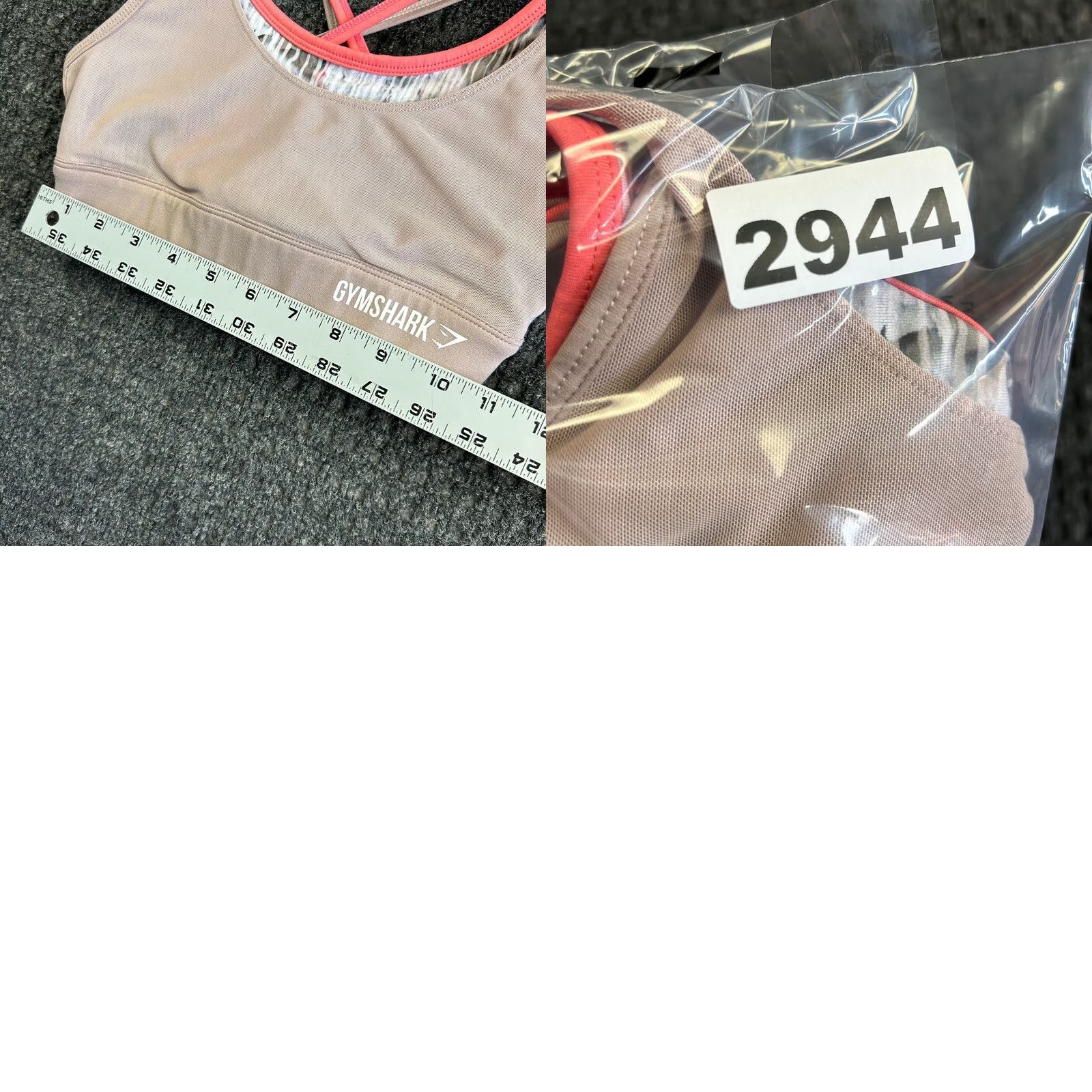 Gymshark Gymshark Sports Bra Womens S Racerback Mauve Pink Logo Athletic Activewear Size ONE SIZE - 8 Thumbnail