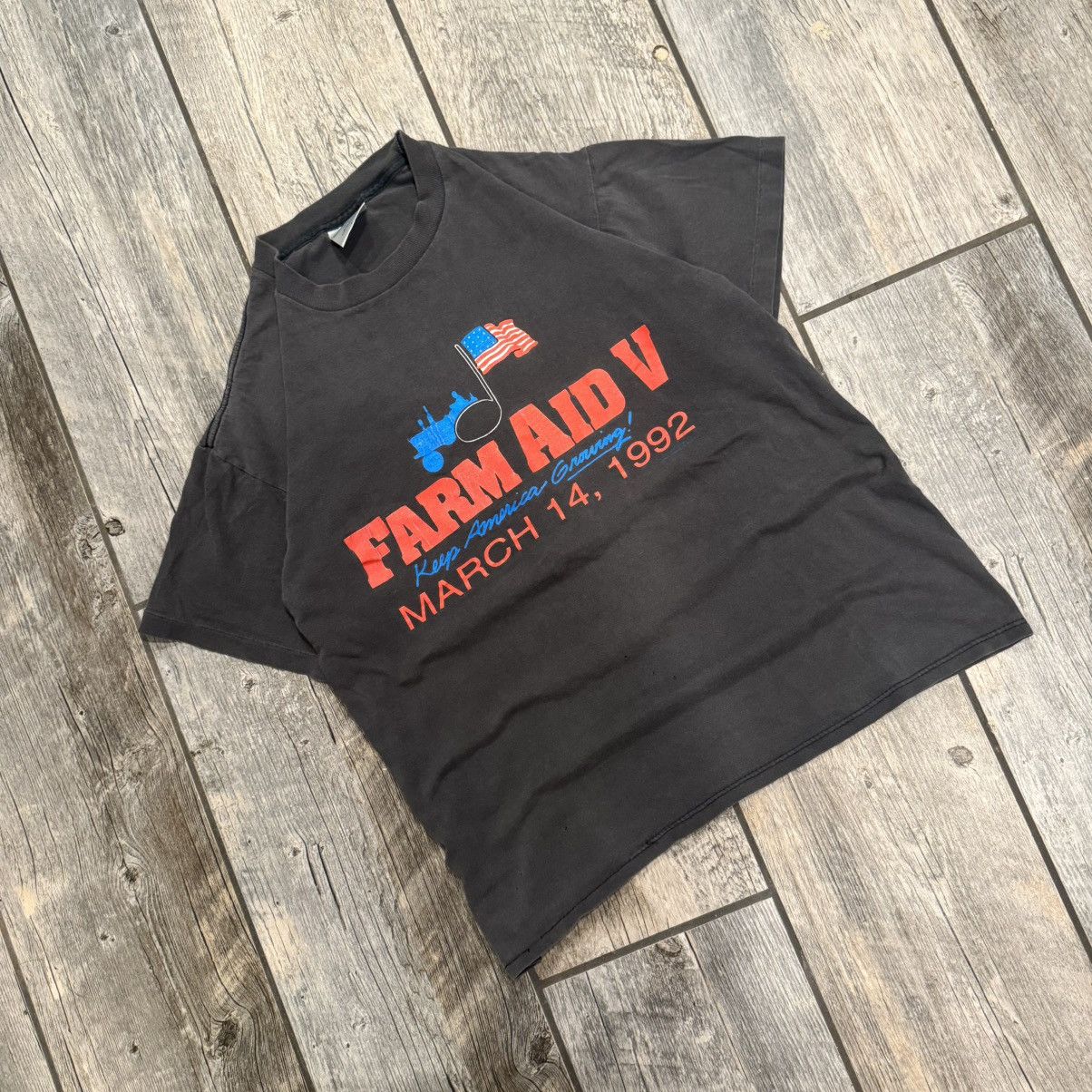 Band Tees Vtg 1992 Farm Aid V Concert Tee Size US L / EU 52-54 / 3 - 6 Thumbnail