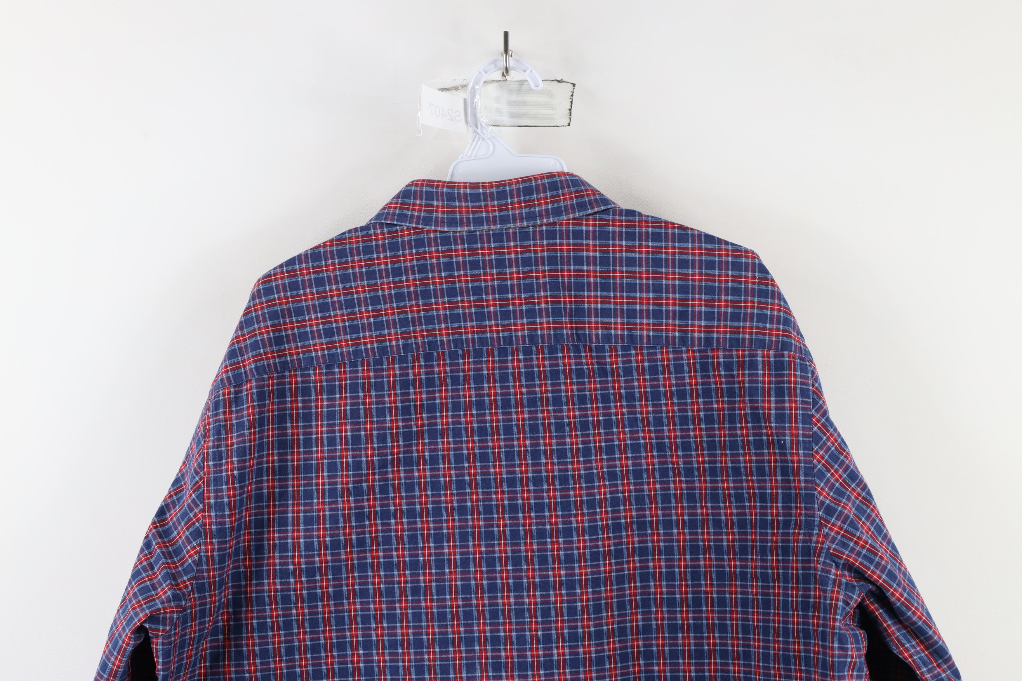 UNTUCKit × Vintage Untuckit Long Sleeve Collared Button Shirt Blue Plaid Cotton Size US XL / EU 56 / 4 - 9 Thumbnail