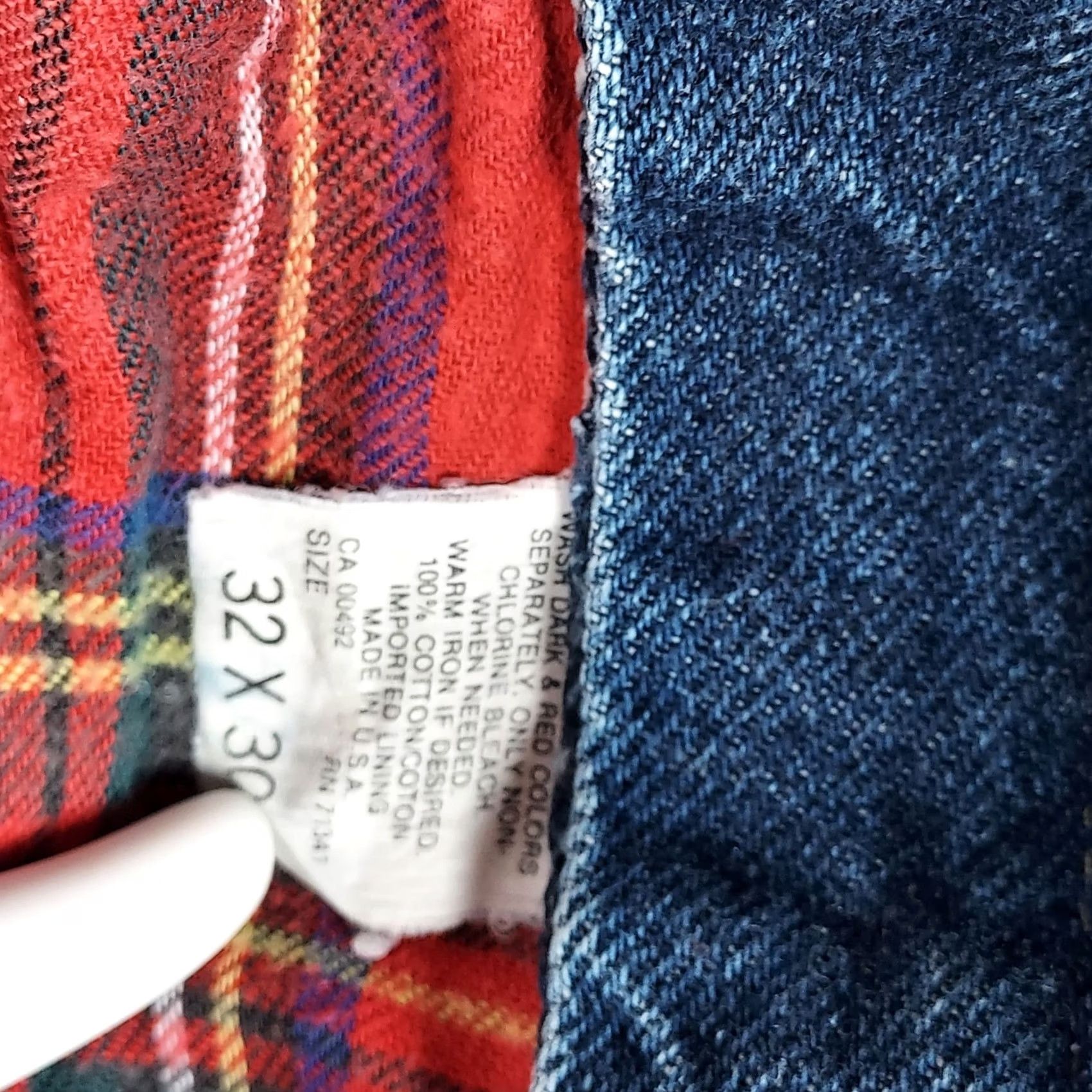 Vintage VINTAGE L.L.Bean Men’s Jeans Flannel Lined 32x30 Denim Blue 5-Pocket Mens Regular Straight Cotton Denim Winter Fall Spring Blue Denim Jeans Size US 32 / EU 48 - 7 Thumbnail