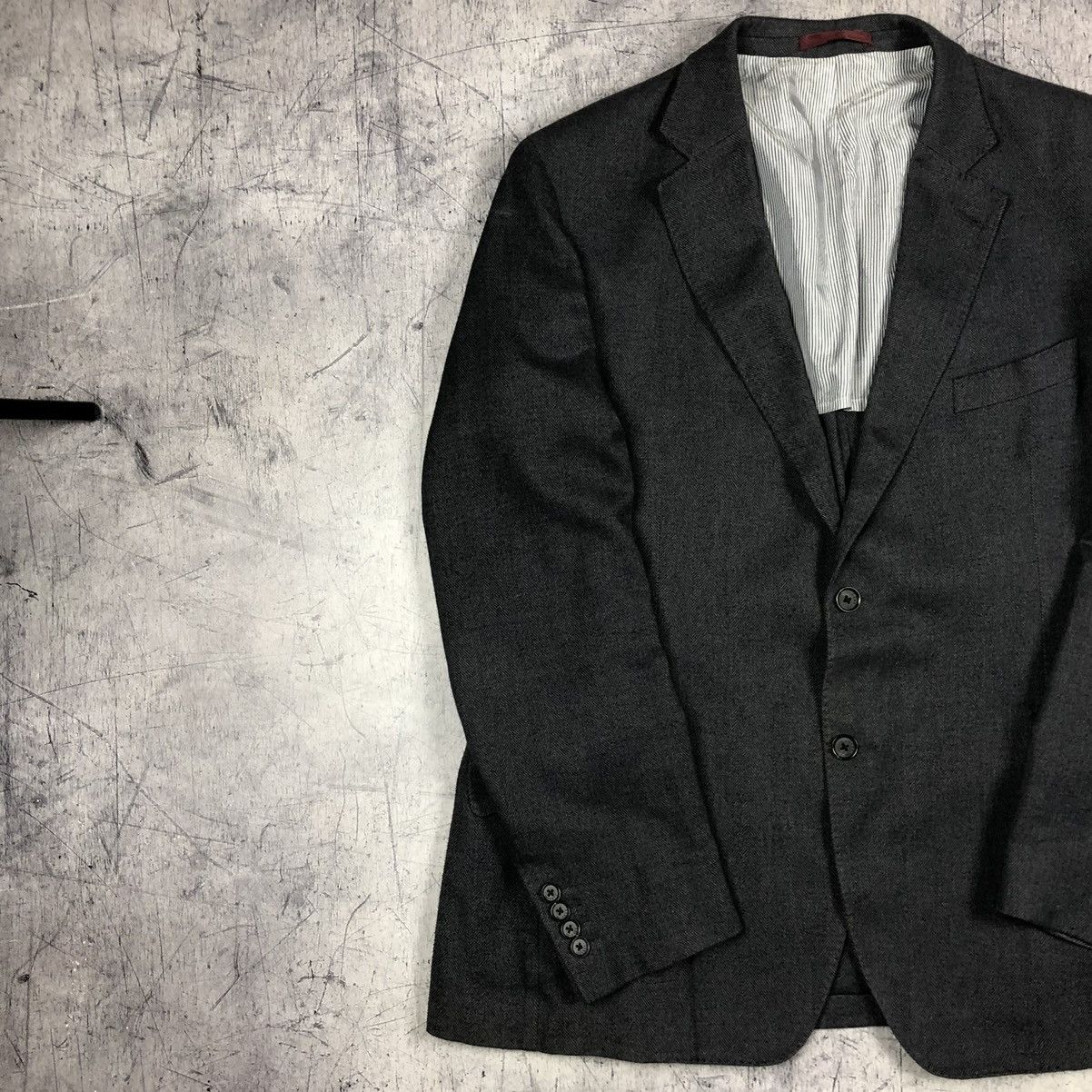 Designer Vintage Hackett London Cotton Cupro Blazer Sport Coat Jacket Size 46R - 5 Thumbnail