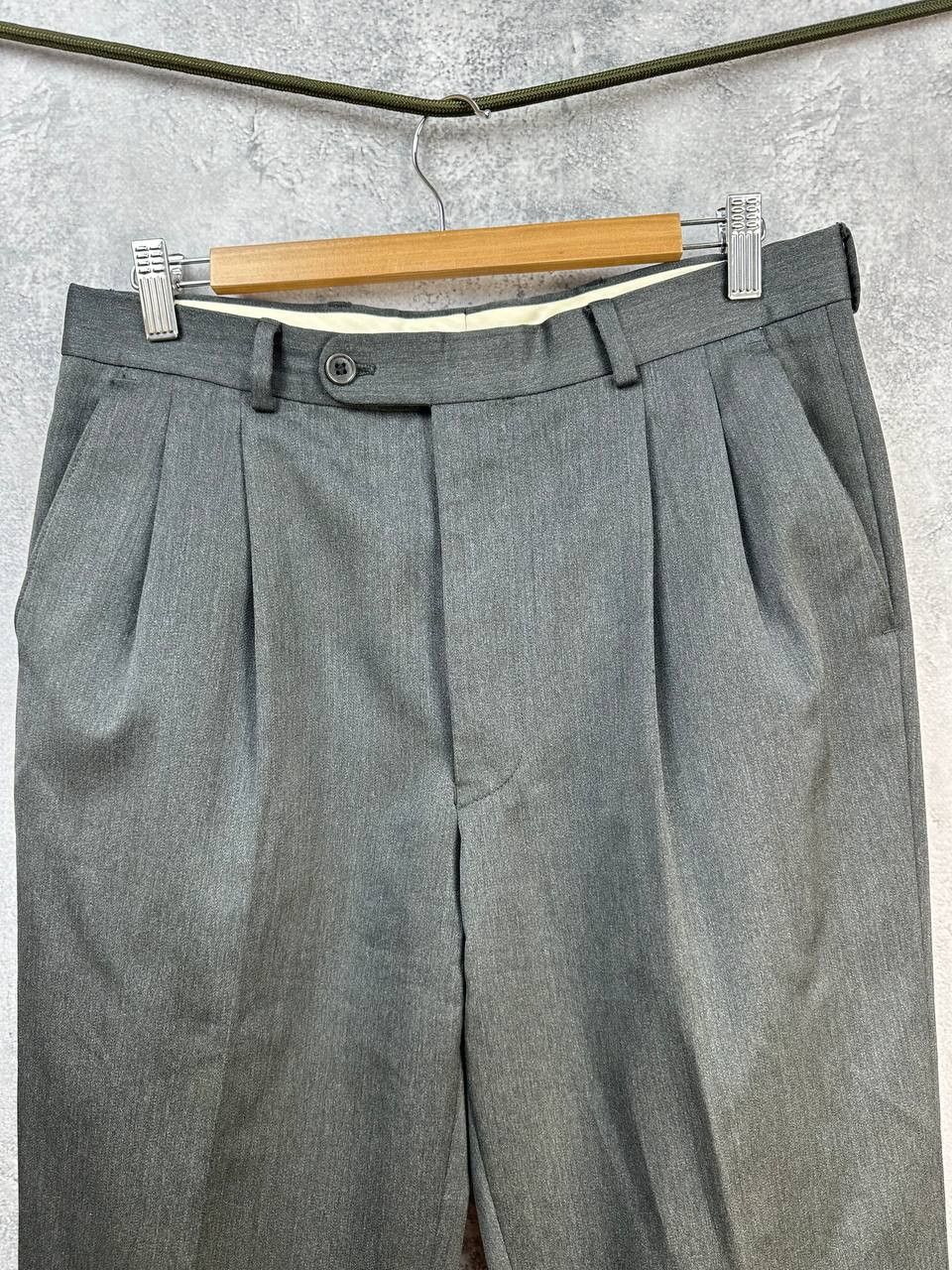 Yves Saint Laurent Yves Saint Laurent Pour Homme VTG Gray Double-Breasted Suit Size 48R - 9 Thumbnail
