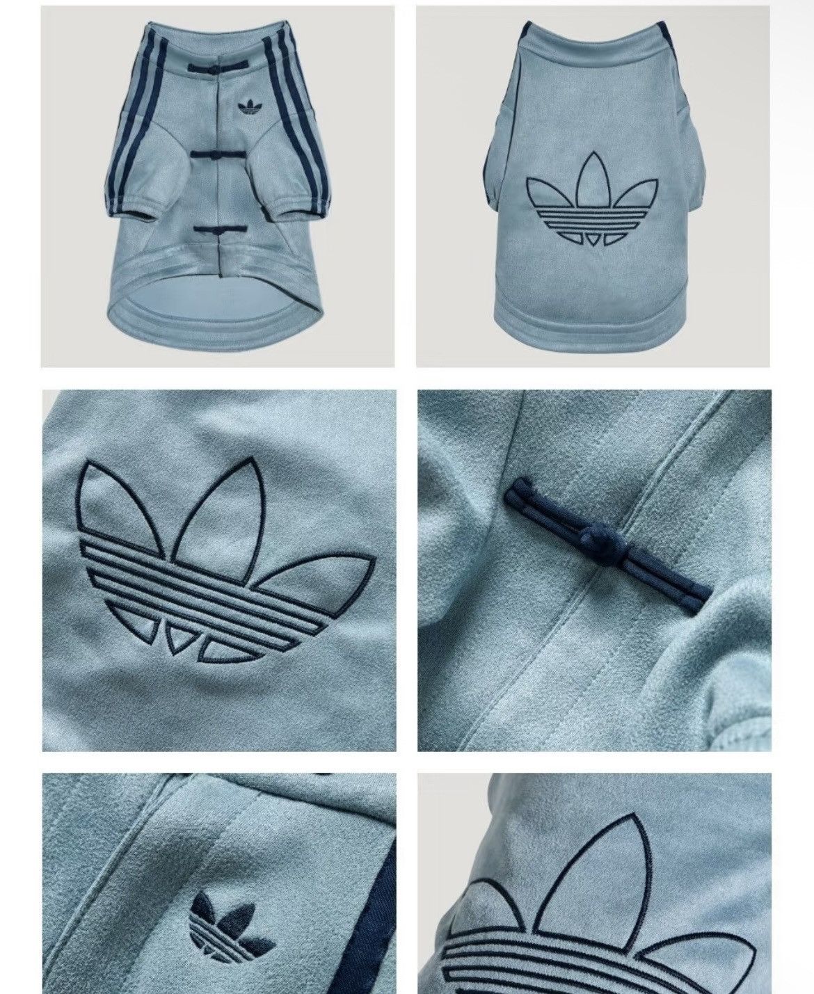 Adidas Adidas Pet CTT Chinese Style Soft Track Top Blue size M Size ONE SIZE - 8 Thumbnail