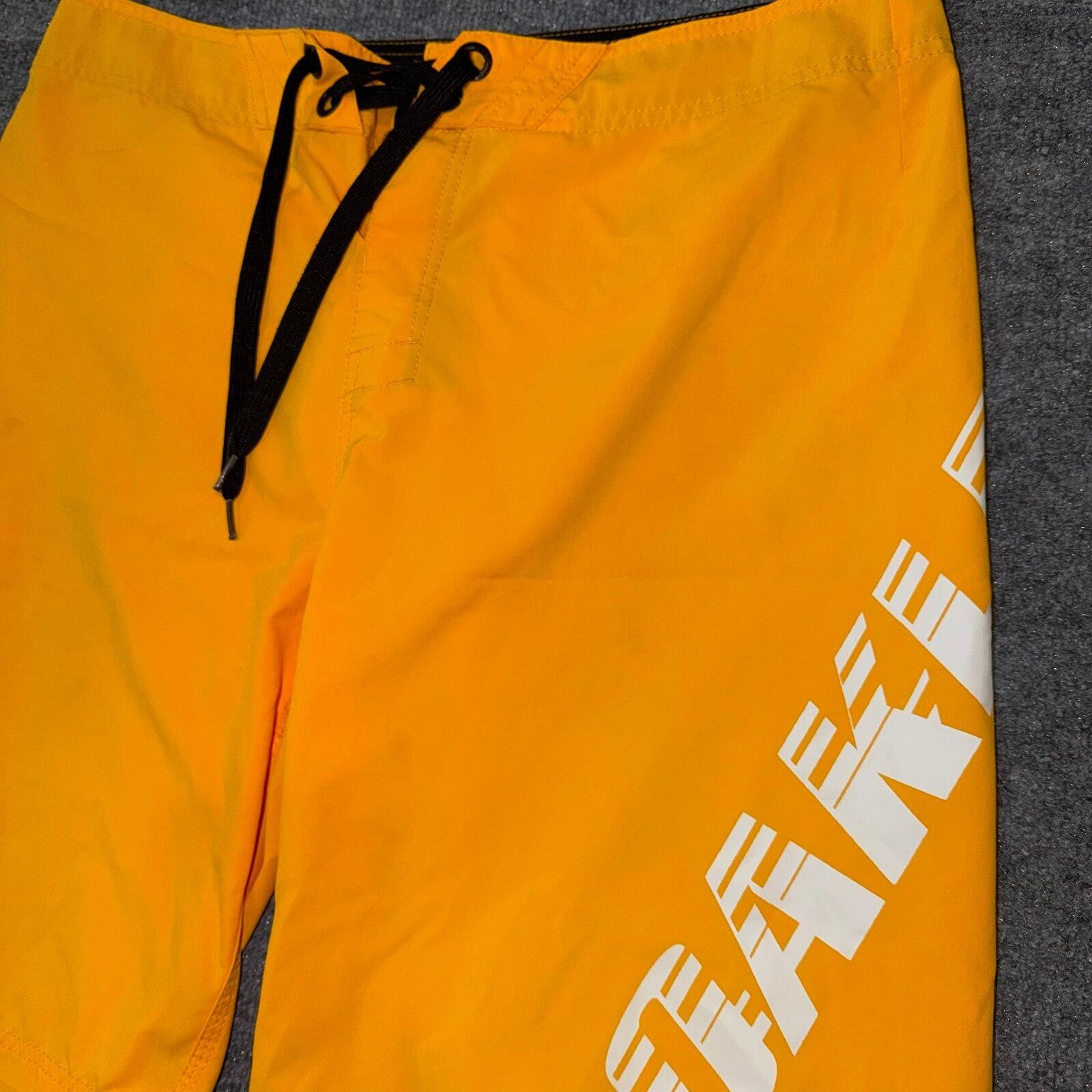 Oakley Oakley Yellow Spellout Logo Surf Trunks Mens XL (36) Size US 36 / EU 52 - 2 Thumbnail