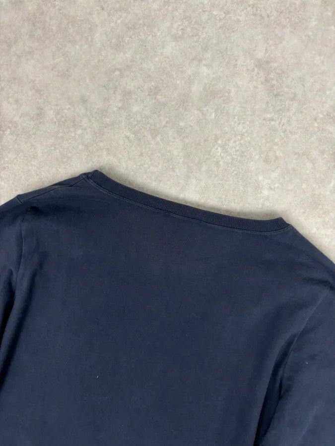 Moschino 2000s Moschino Navy Mona Lisa Studded Graphic Longsleeve T-Shirt Size US XS / EU 42 / 0 - 6 Thumbnail