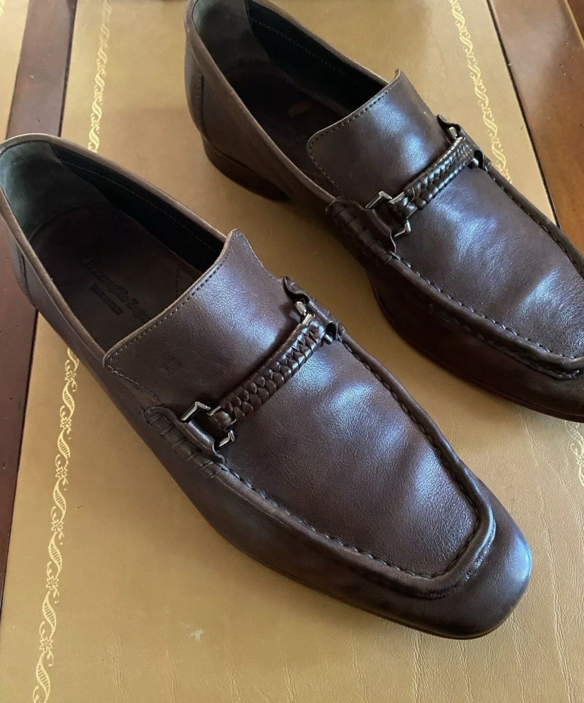 Ermenegildo Zegna Woven leather horsebit mock toe loafer Size US 9.5 / EU 42-43 - 7 Thumbnail