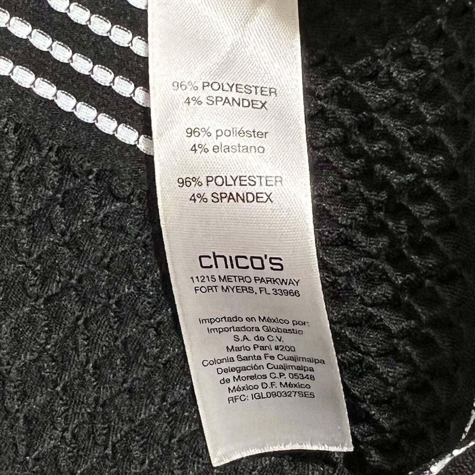 Chicos Chico's Black & White 3/4 Sleeve Shift Wrap Dress Size M / US 6-8 / IT 42-44 - 4 Thumbnail