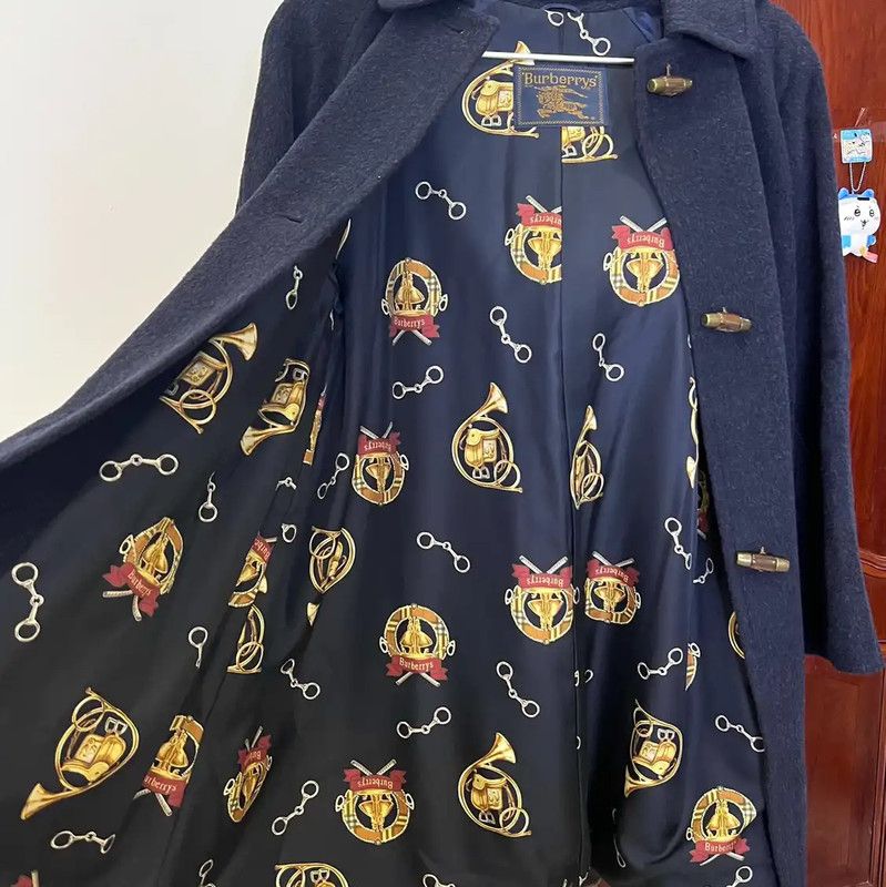 Burberry Burberry Dark Blue Wool Women's Coat Size M / US 6-8 / IT 42-44 - 1 Thumbnail
