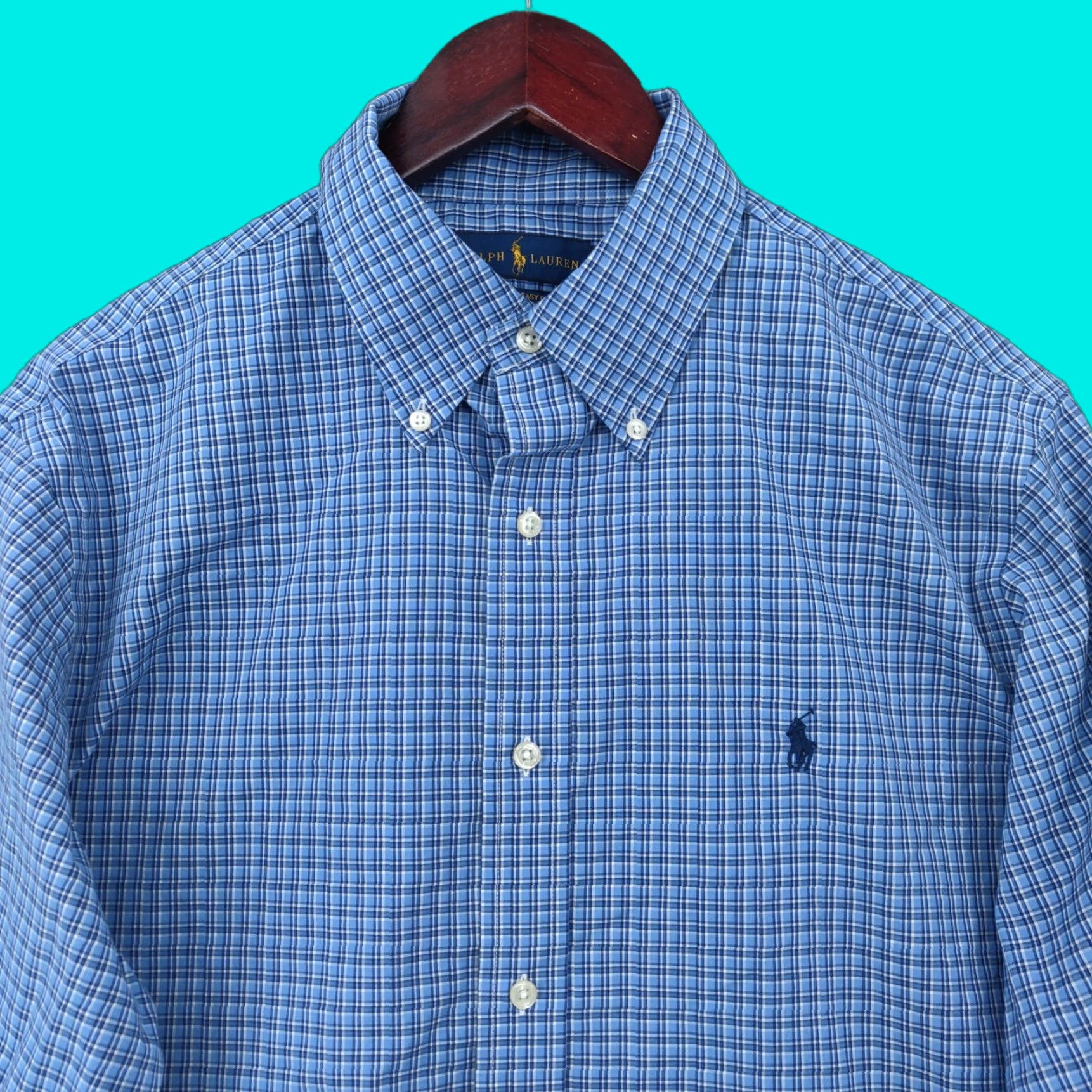 Polo Ralph Lauren Polo Ralph Lauren Shirt Mens 16.5 Plaid Classic Fit Easy Care Long Sleeve Button Size US XL / EU 56 / 4 - 1 Thumbnail
