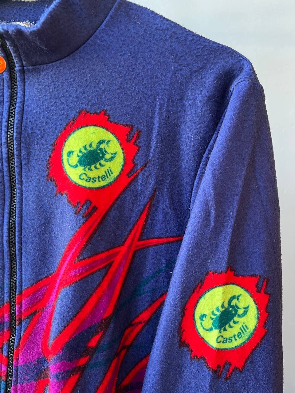 Vintage 1970 RARE CASTELLI LIMITED ART “FIRE” BIKE CYCLING JACKET XL Size US XL / EU 56 / 4 - 4 Thumbnail