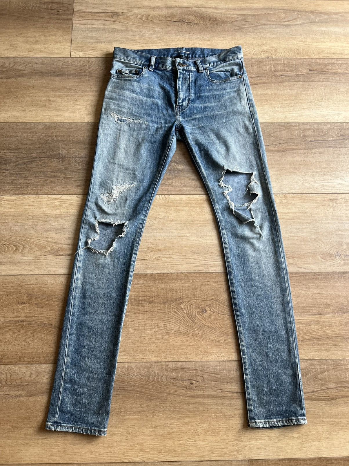 Saint Laurent Crash Denim | Grailed