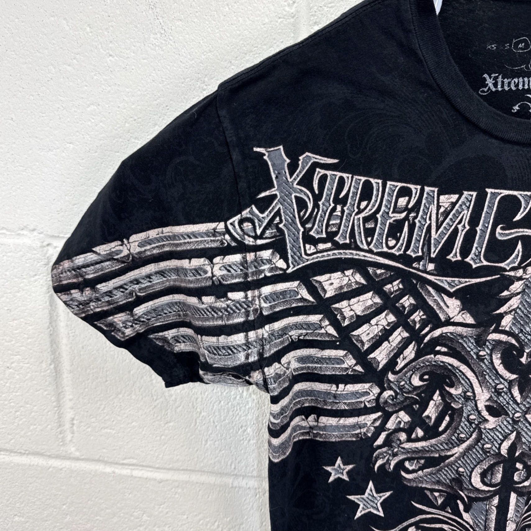 Affliction Affliction The Natural Xtreme Couture T Shirt M Black Logo Graphic Print Men Regular Size Medium Vintage No N/A Size US M / EU 48-50 / 2 - 5 Thumbnail