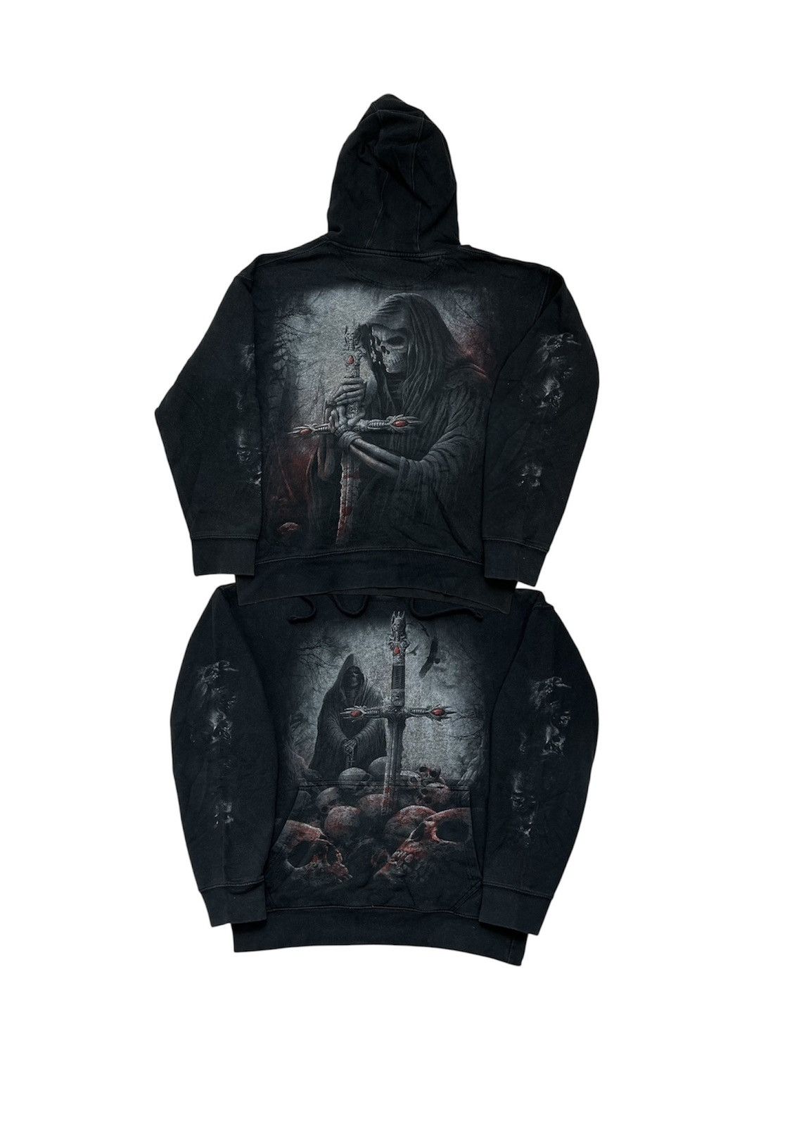 Japanese Brand × Vintage Hoodie Opium Skull Cross Demon Vintage Rare Size US L / EU 52-54 / 3 - 1 Thumbnail