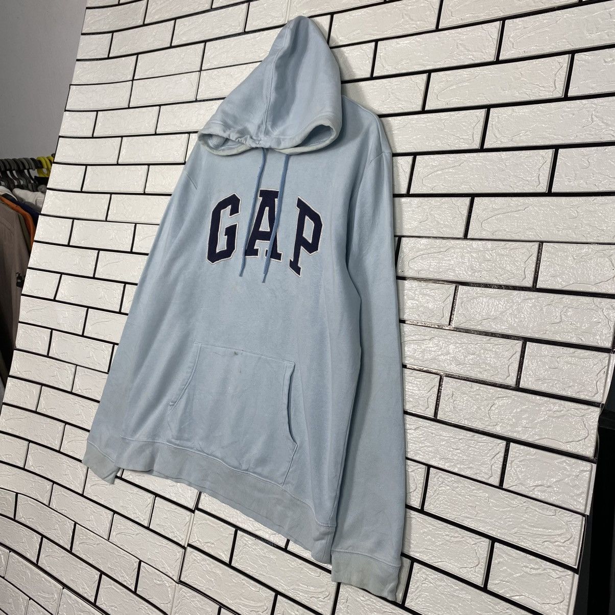 Japanese Brand 📌Baby Blue Gap Hoodie Pull Over Embroidery Size US L / EU 52-54 / 3 - 3 Thumbnail