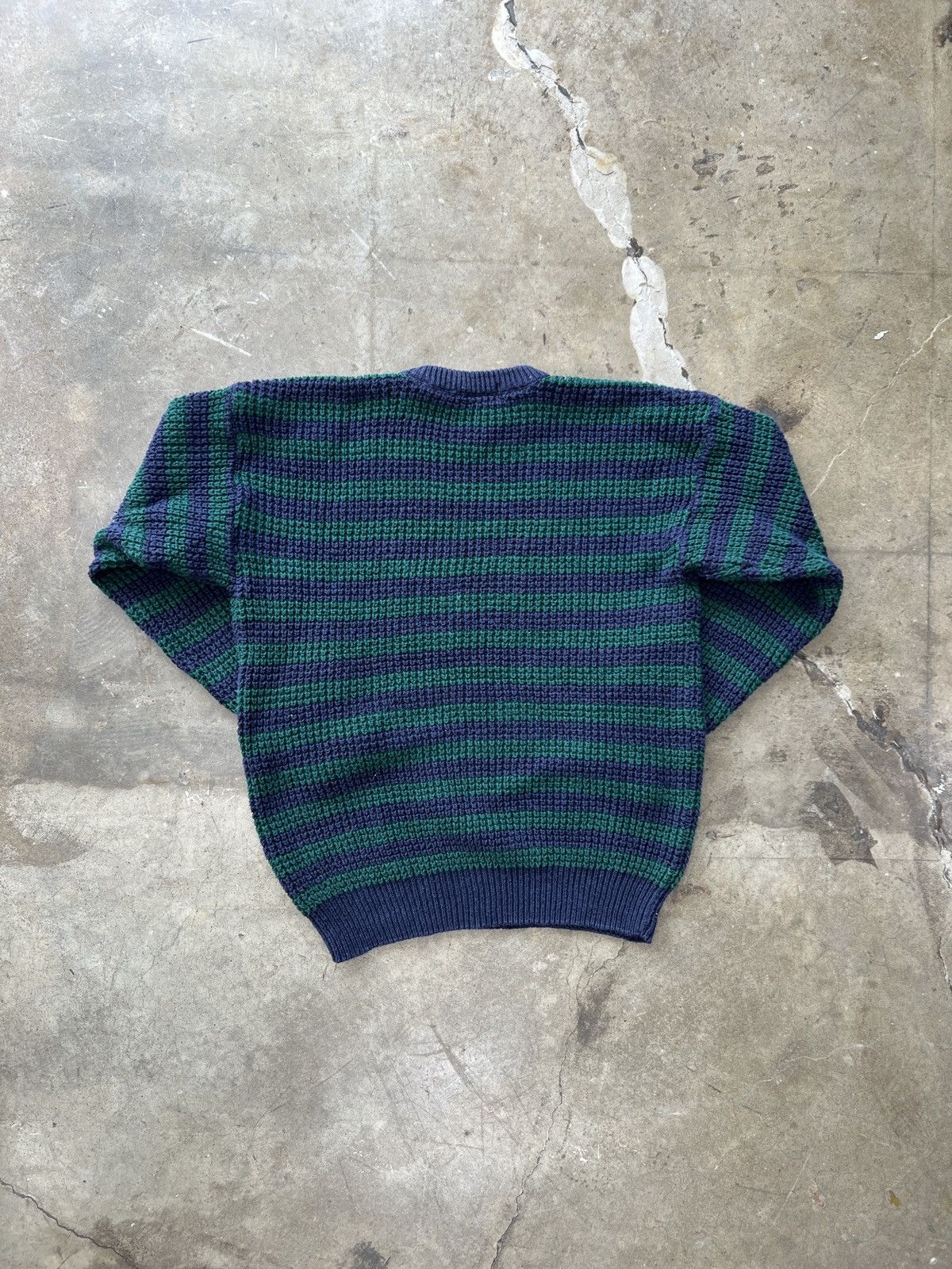 Vintage Vintage 90s Claybrooke Stripe Green Blue Knit Sweater Medium Size US M / EU 48-50 / 2 - 4 Thumbnail
