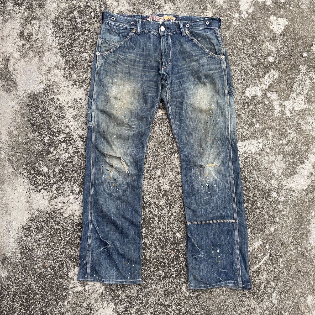 Japanese Brand Vintage Liberto Distressed Buckle Belt Workwear Denim Size US 36 / EU 52 - 1 Thumbnail
