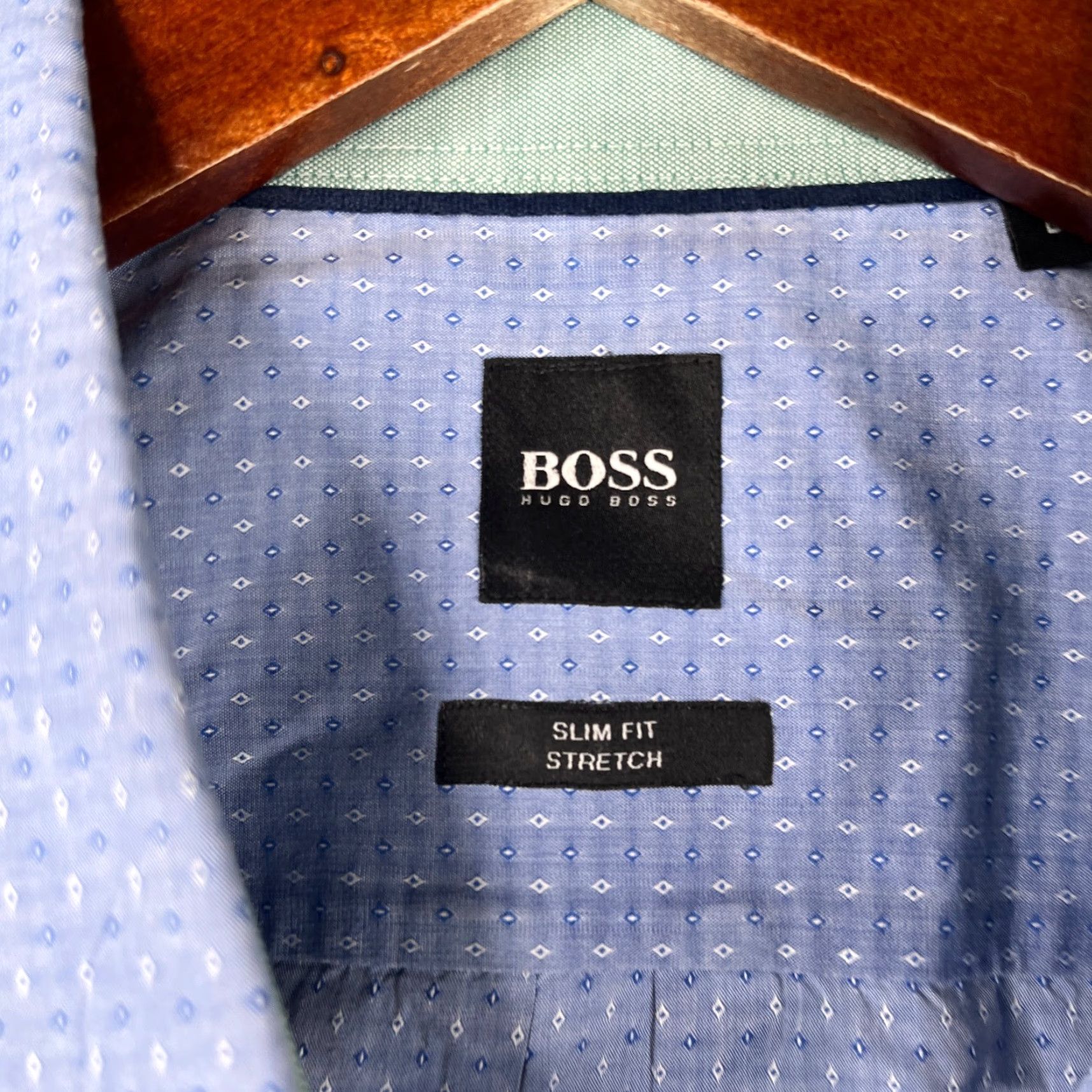 Hugo Boss HUGO BOSS Button-Up Shirt Slim Fit Long Sleeve Casual Blue Knit Cotton Modern Size US L / EU 52-54 / 3 - 4 Thumbnail