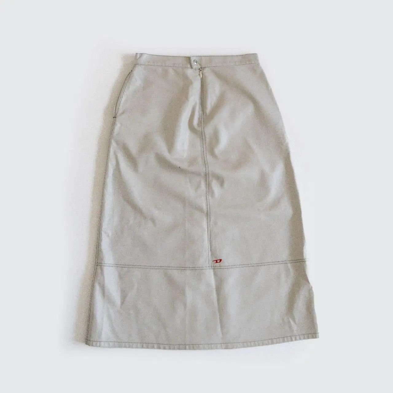 Diesel DIESEL Faux Leather Maxi Skirt in Off-White Size 25" / US 0 / IT 36 - 1 Thumbnail
