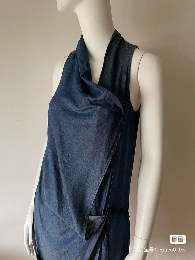 Helmut Lang HELMUT LANG size2 Blue pleated sheepskin dress Size S / US 4 / IT 40 - 2 Thumbnail